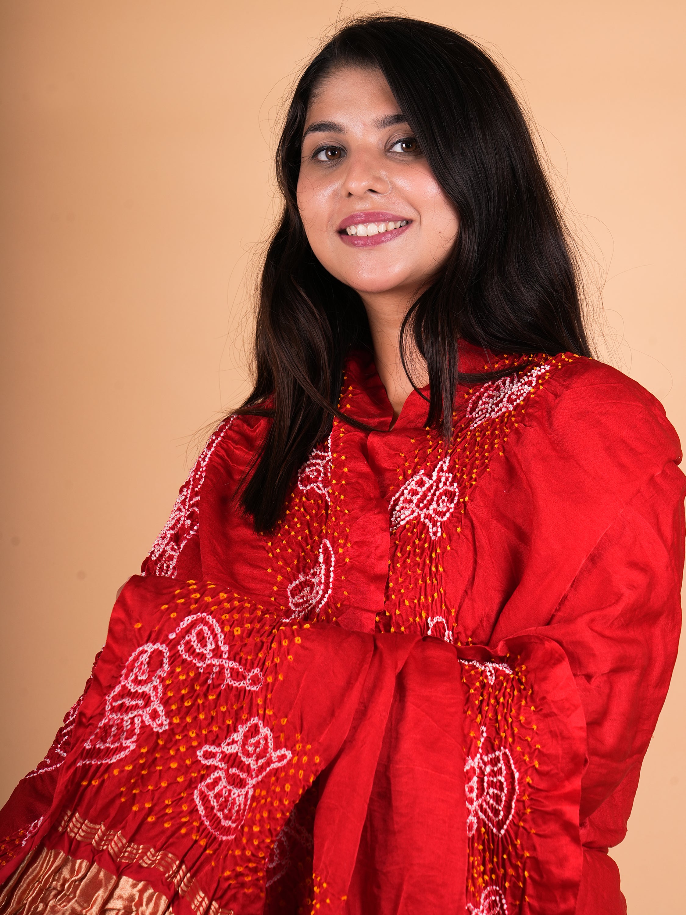Pure Gajj Silk Ras Mandal Dupatta