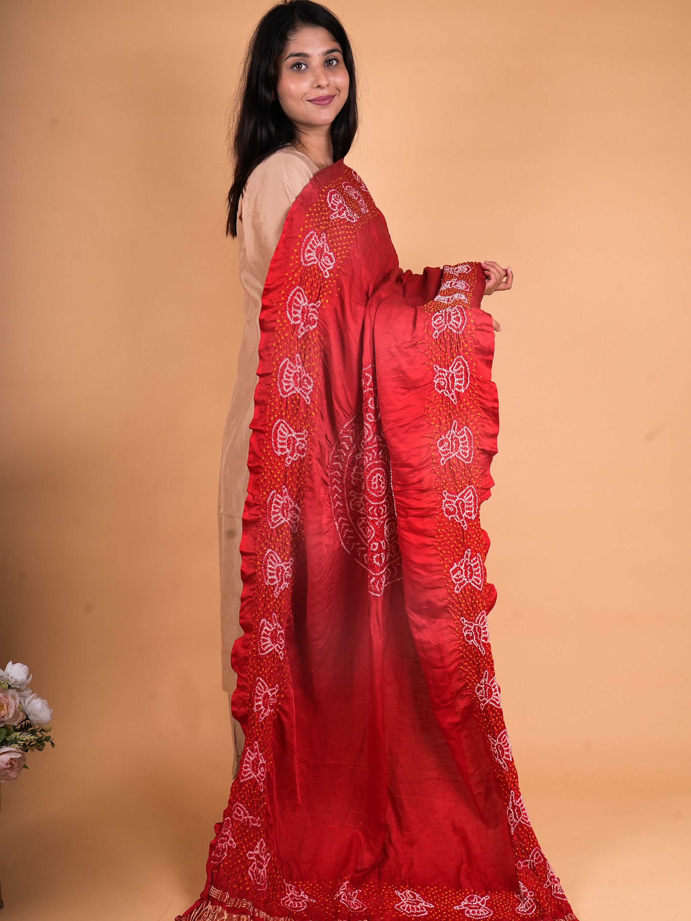 Pure Gajj Silk Ras Mandal Dupatta