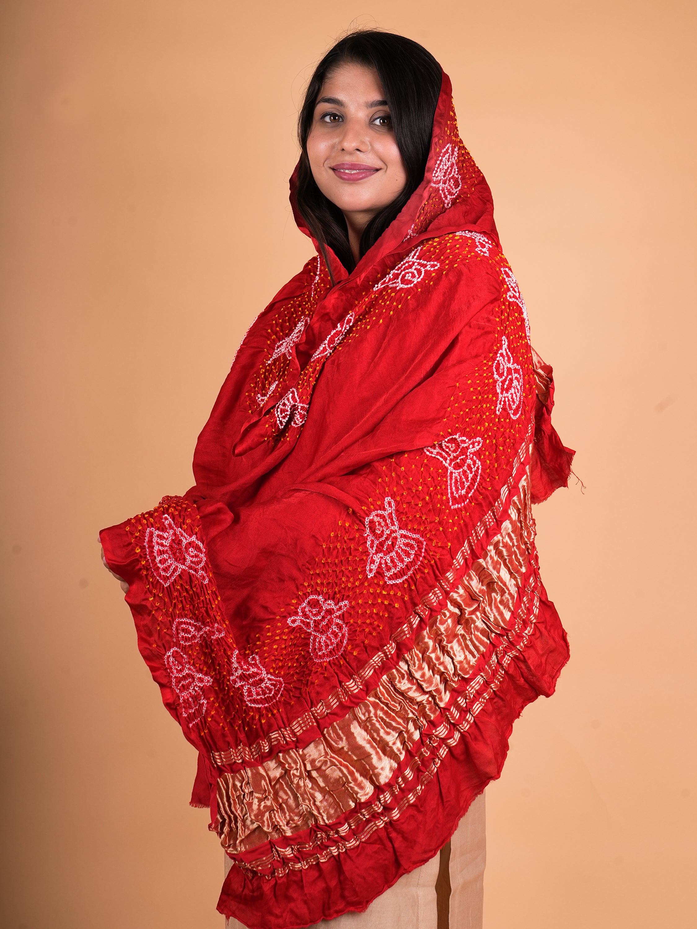 Pure Gajj Silk Ras Mandal Dupatta