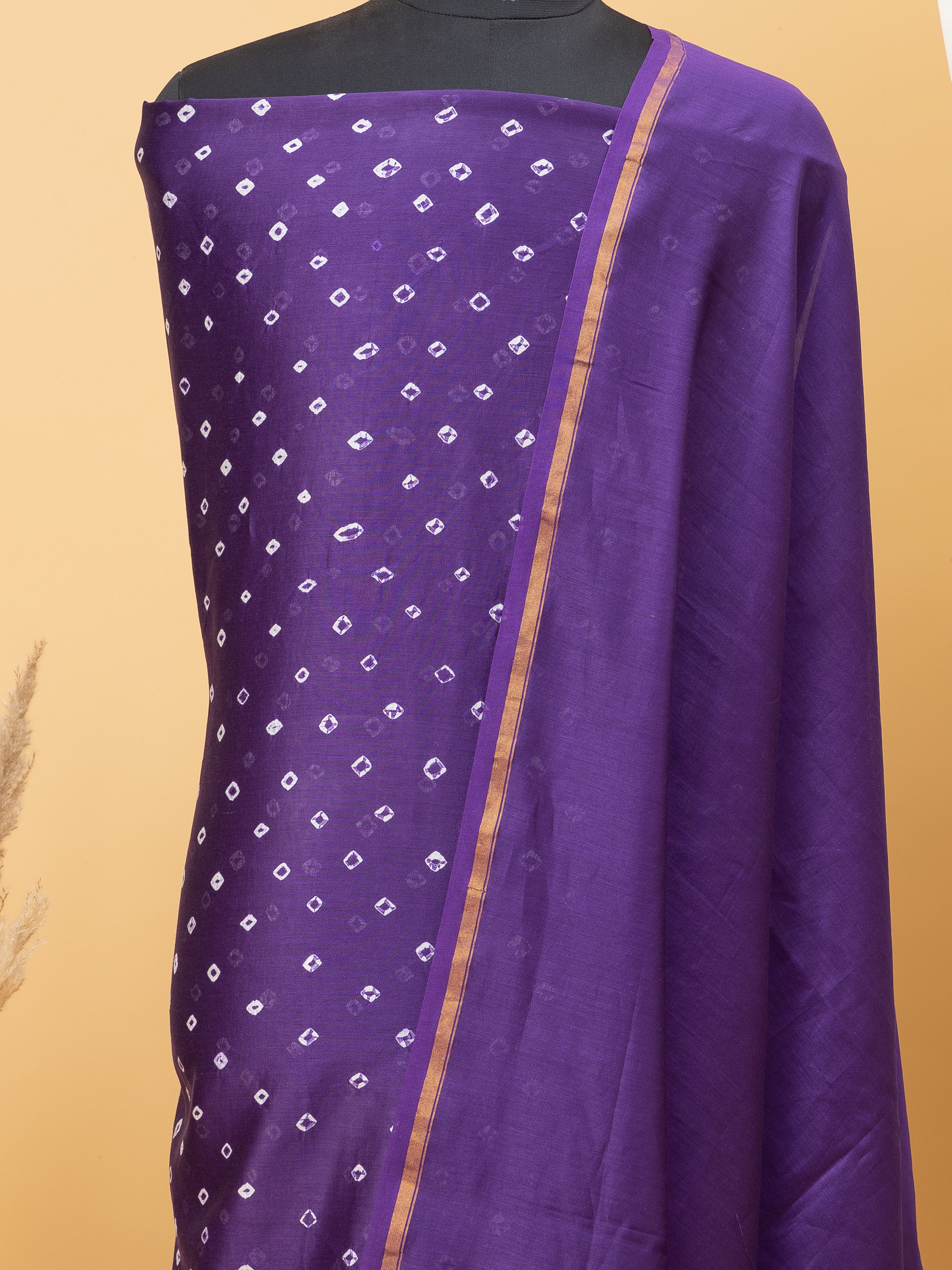 Chanderi Bandhani Suit