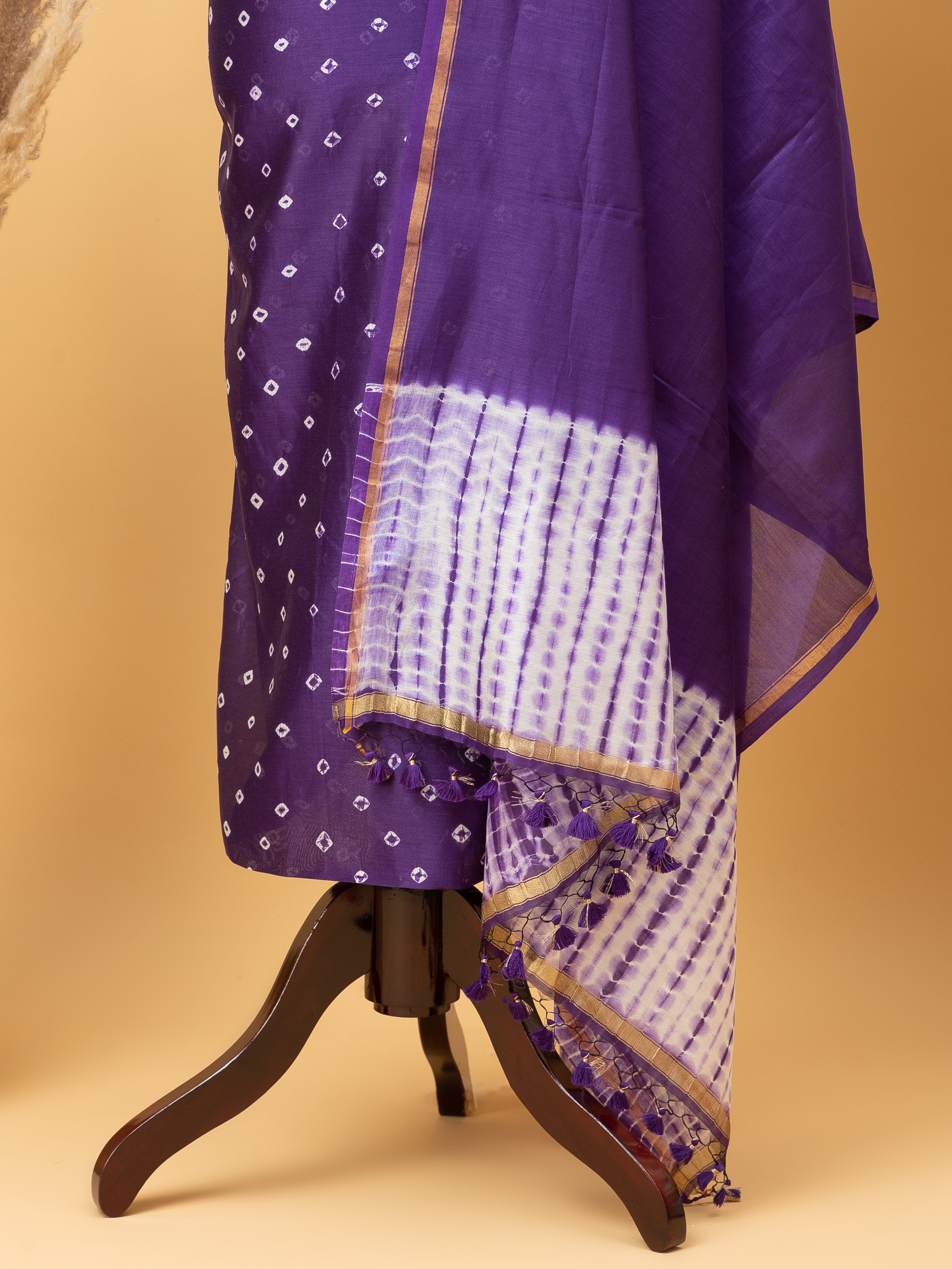Chanderi Bandhani Suit