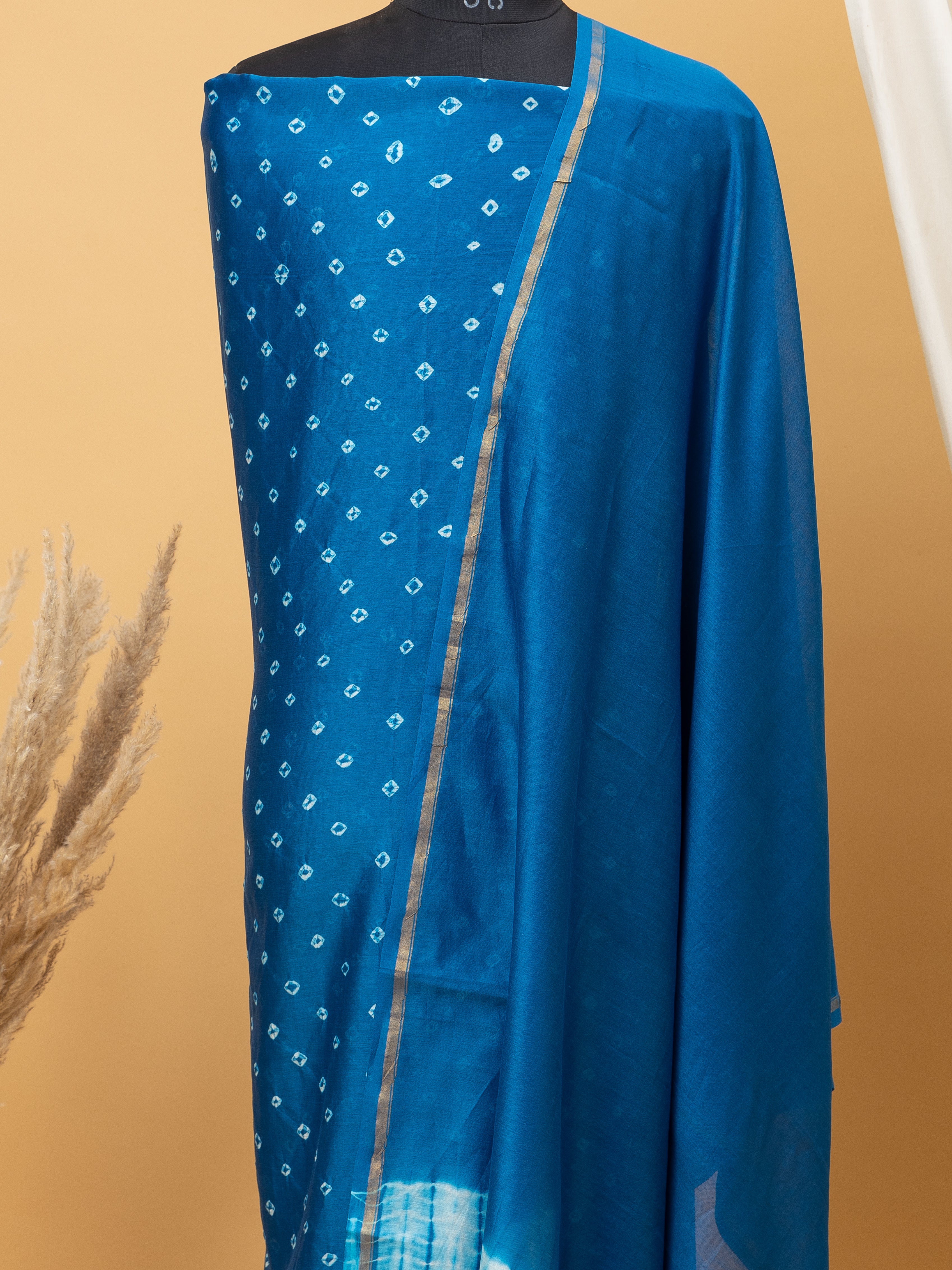 Chanderi Bandhani Suit