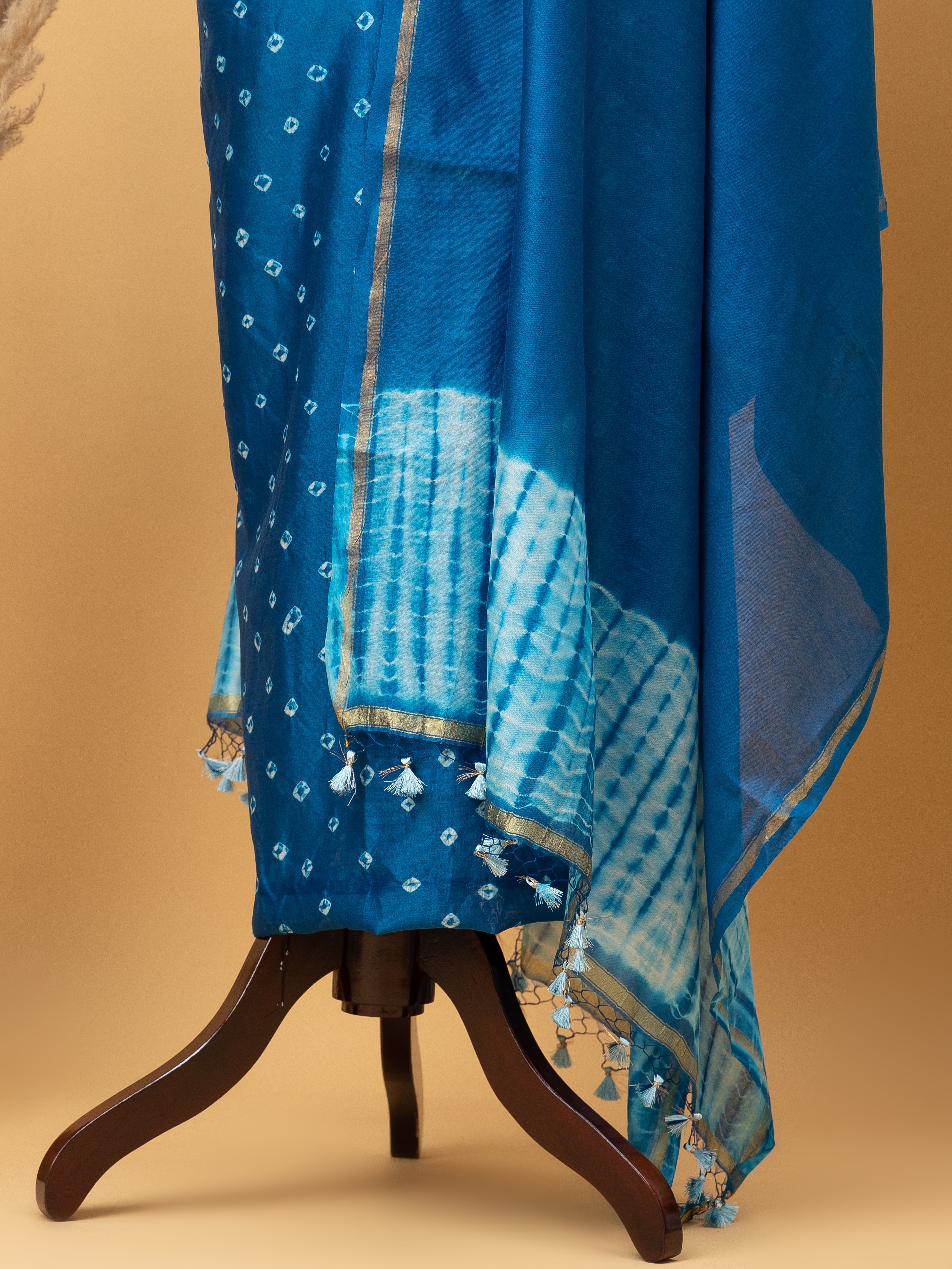 Chanderi Bandhani Suit