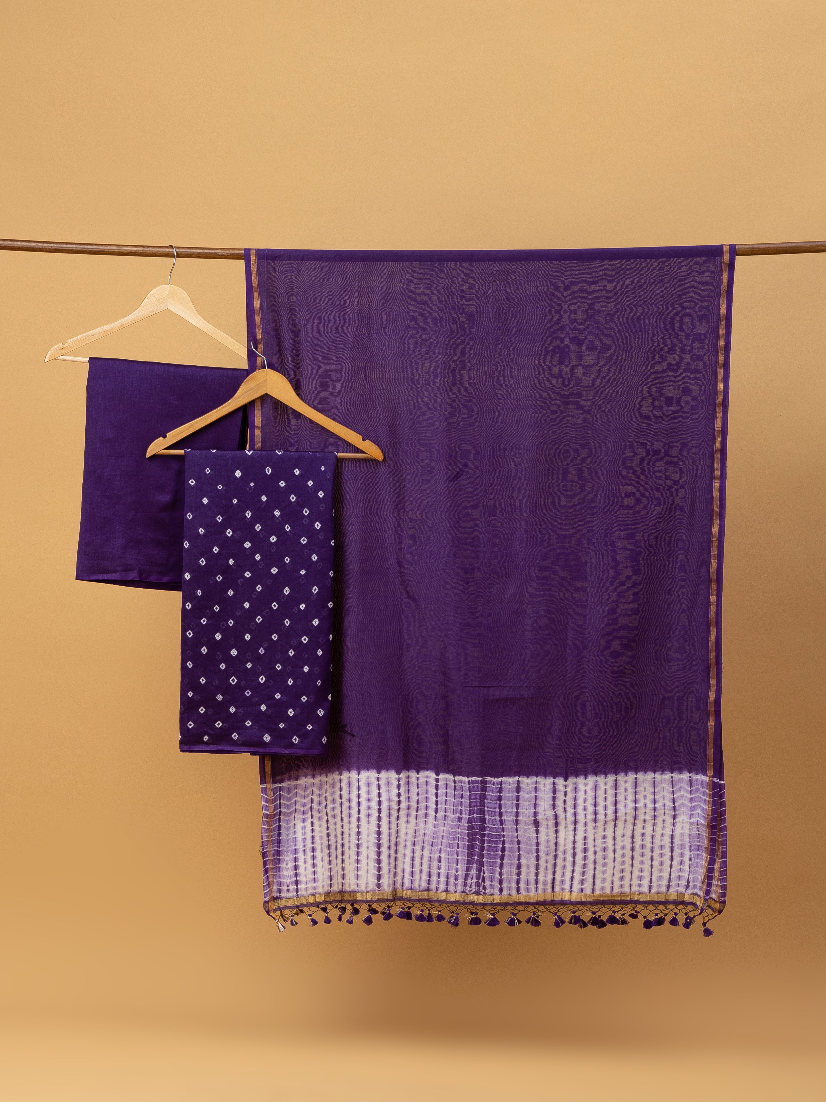 Chanderi Bandhani Suit