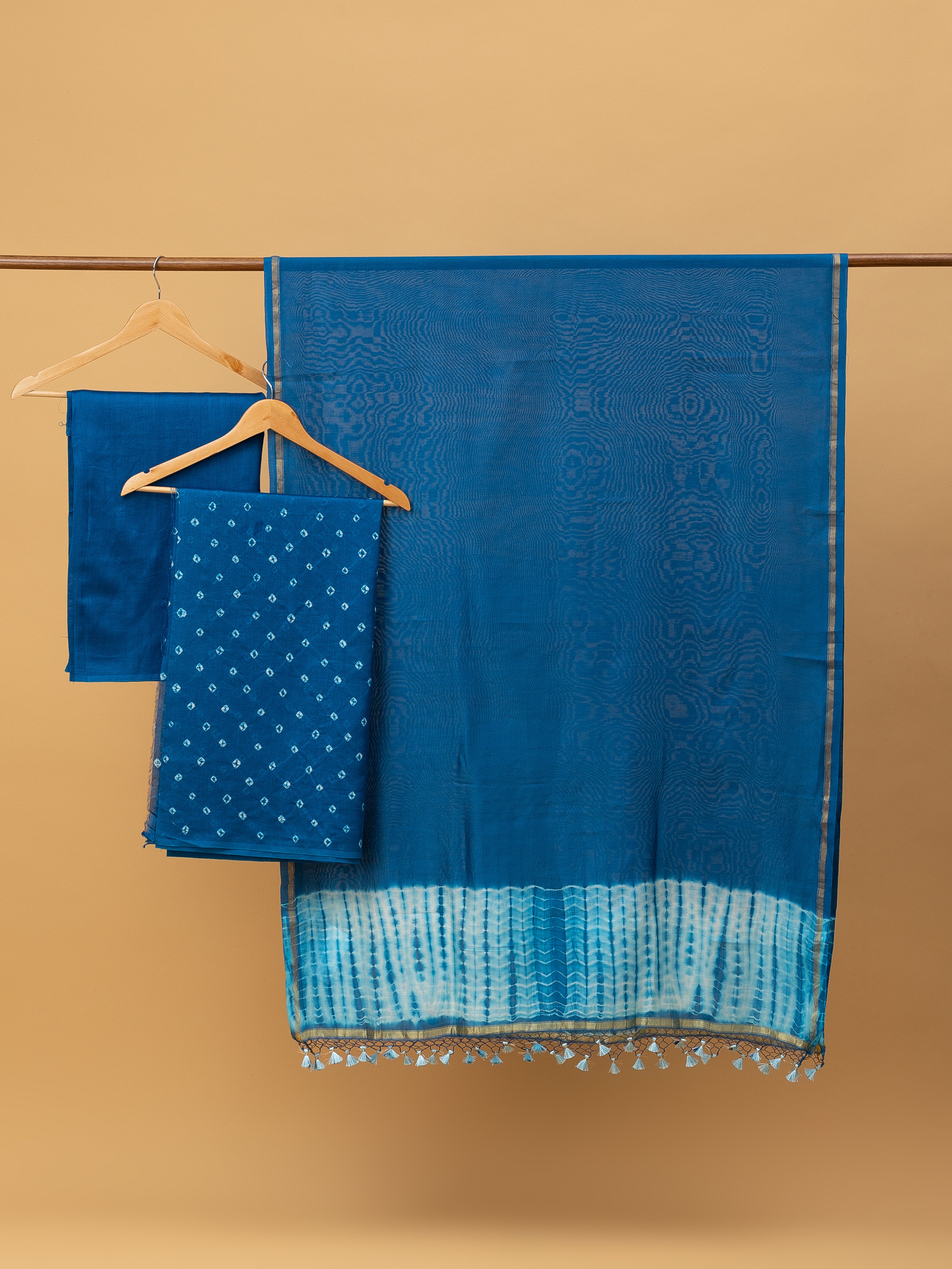 Chanderi Bandhani Suit