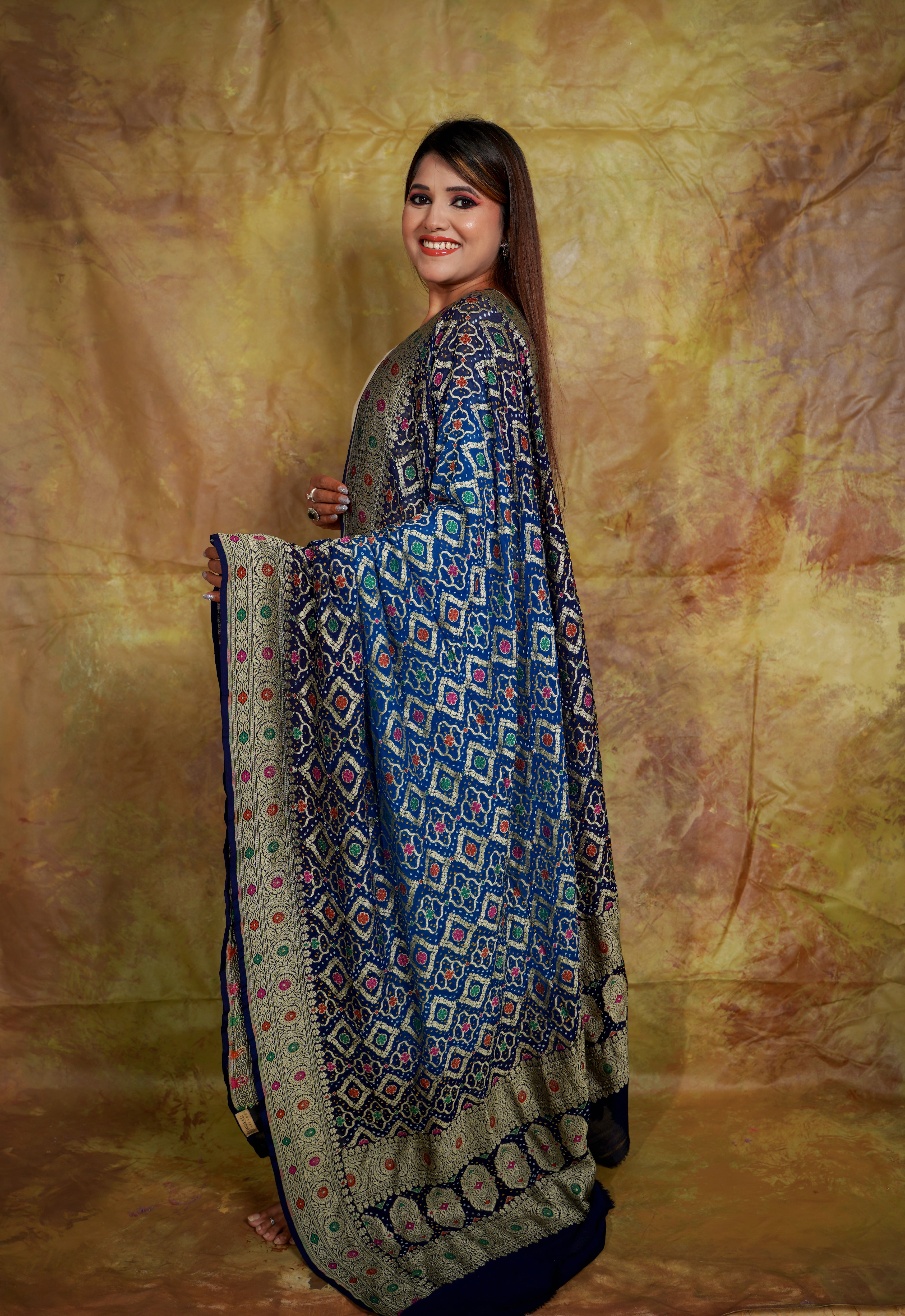 Neemzari Bandhani Dupatta