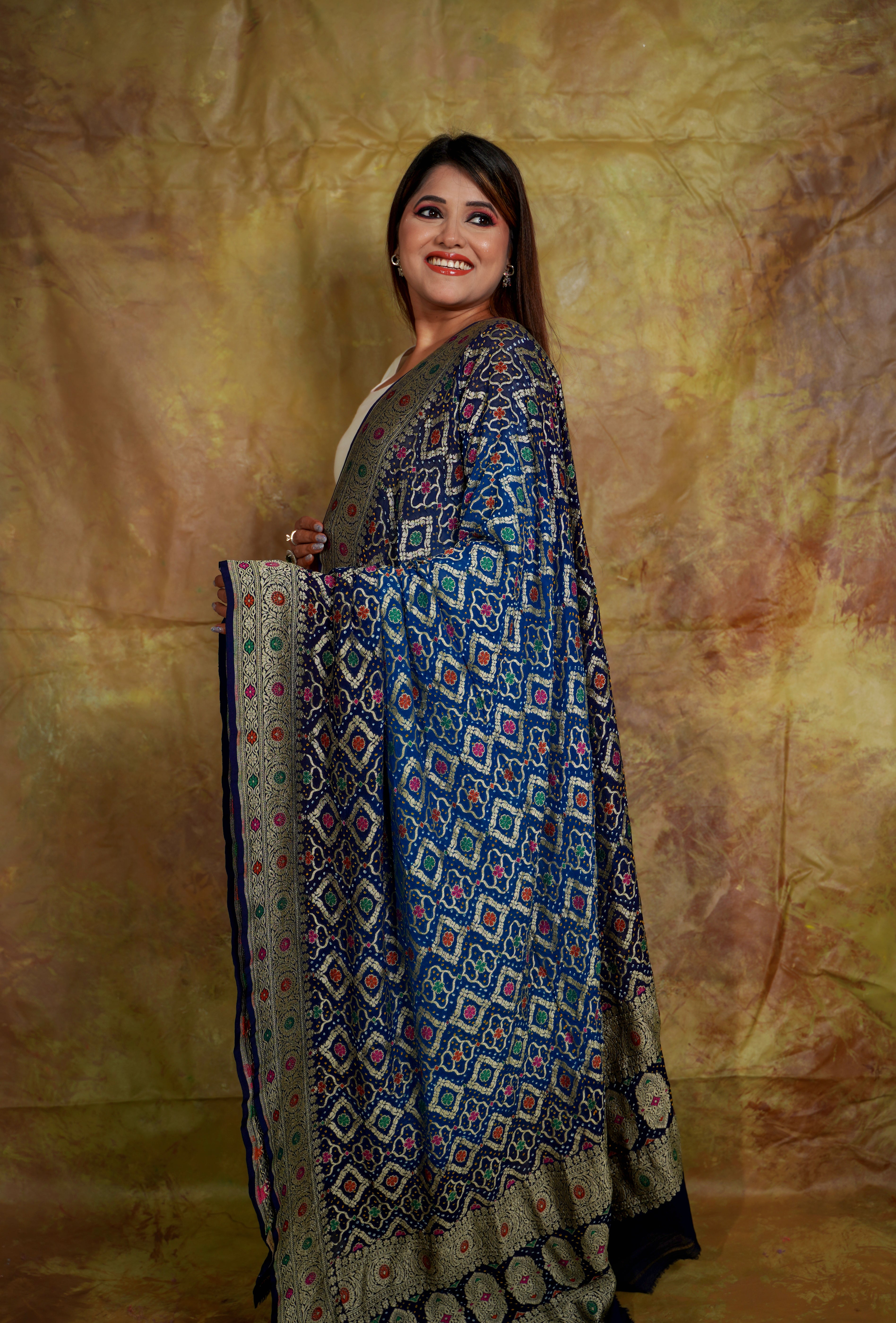 Neemzari Bandhani Dupatta