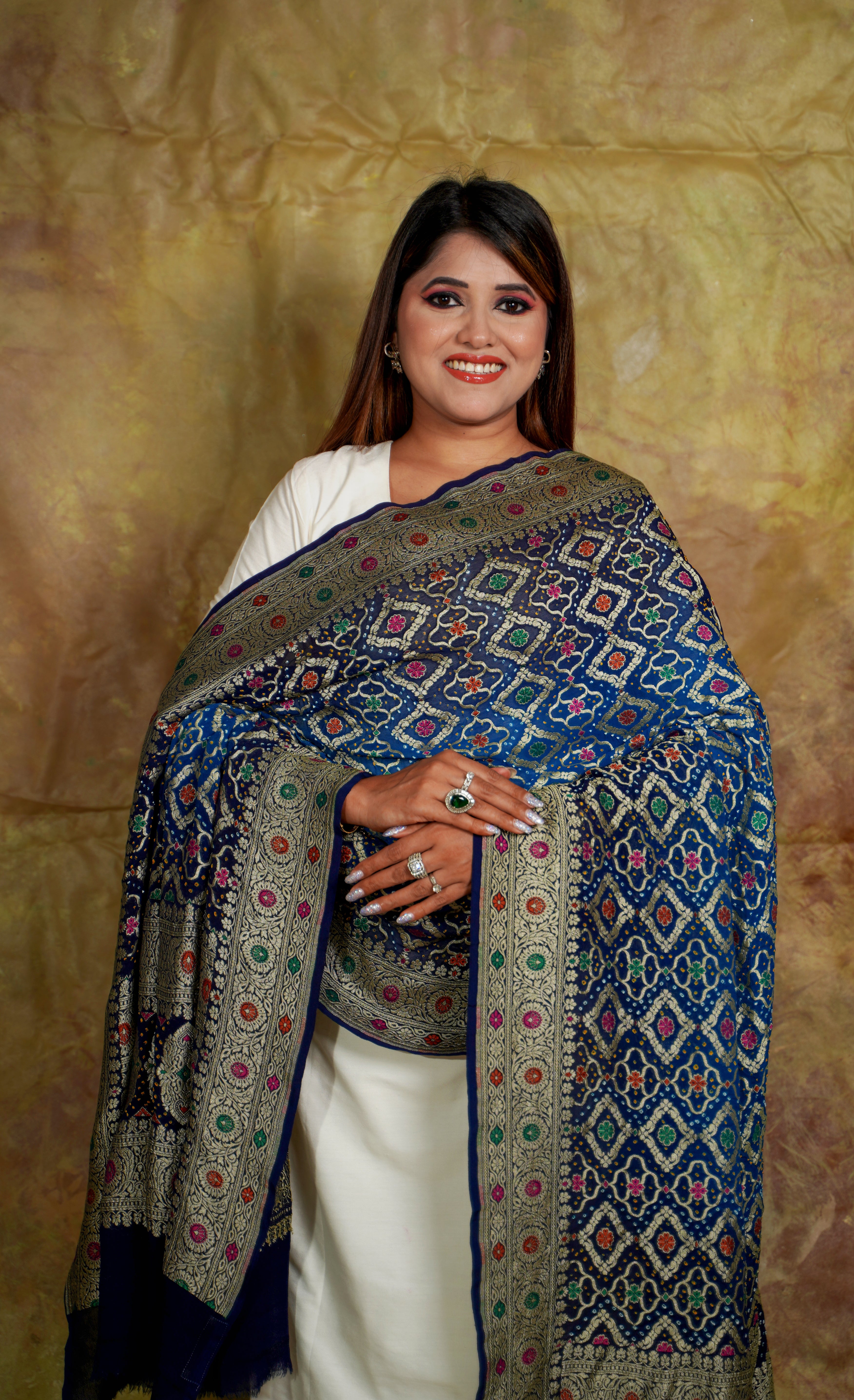 Neemzari Bandhani Dupatta