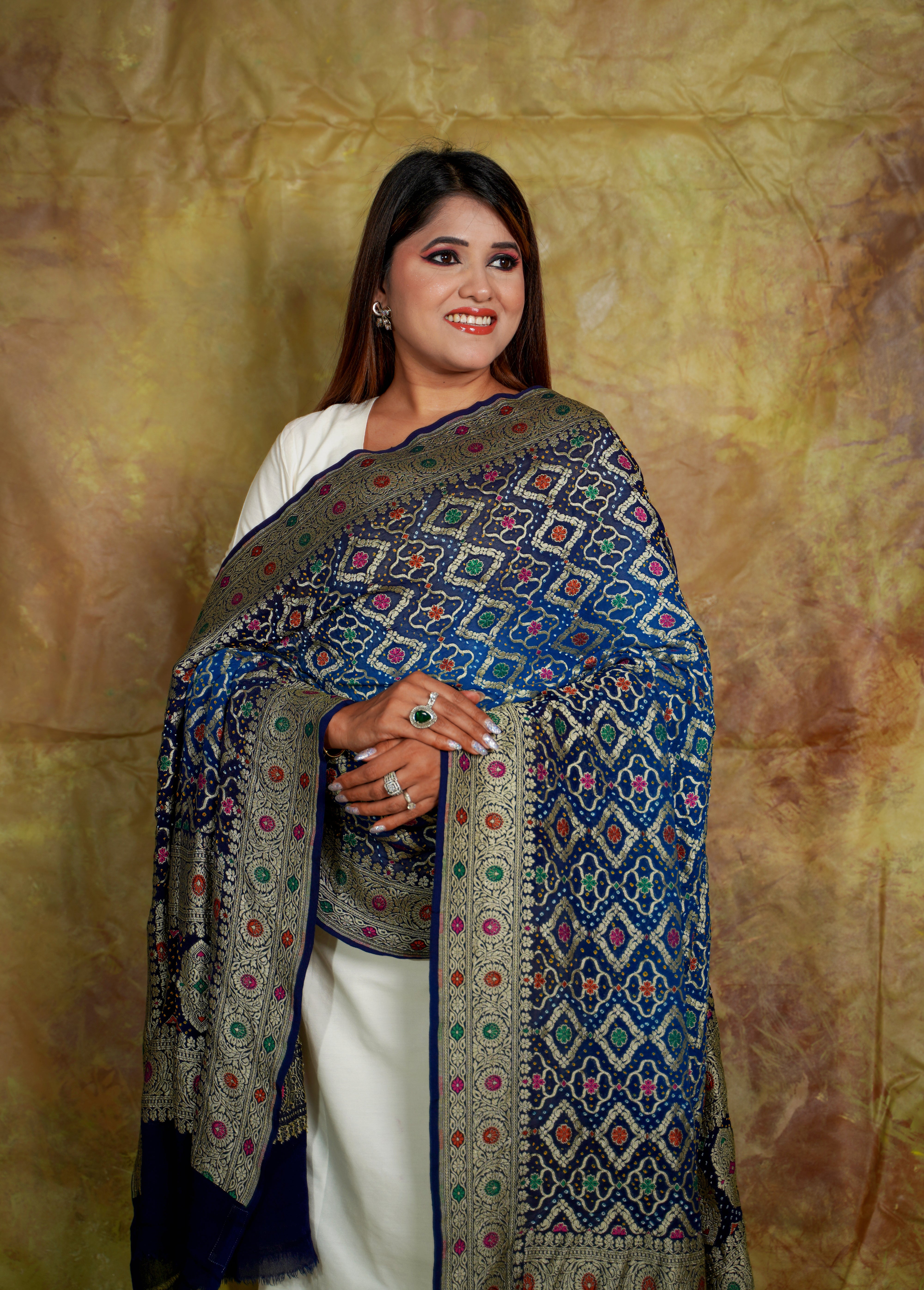 Neemzari Bandhani Dupatta