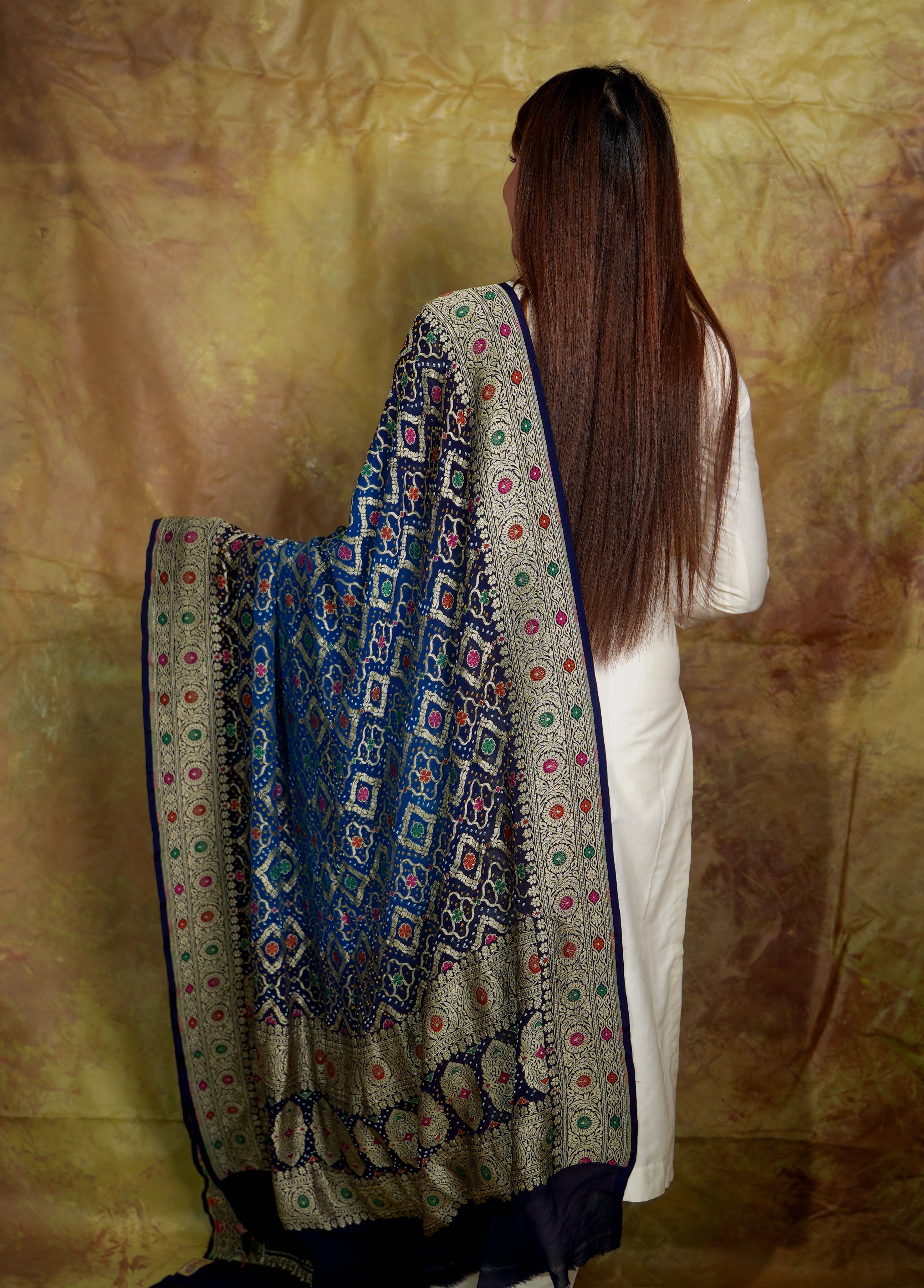 Neemzari Bandhani Dupatta