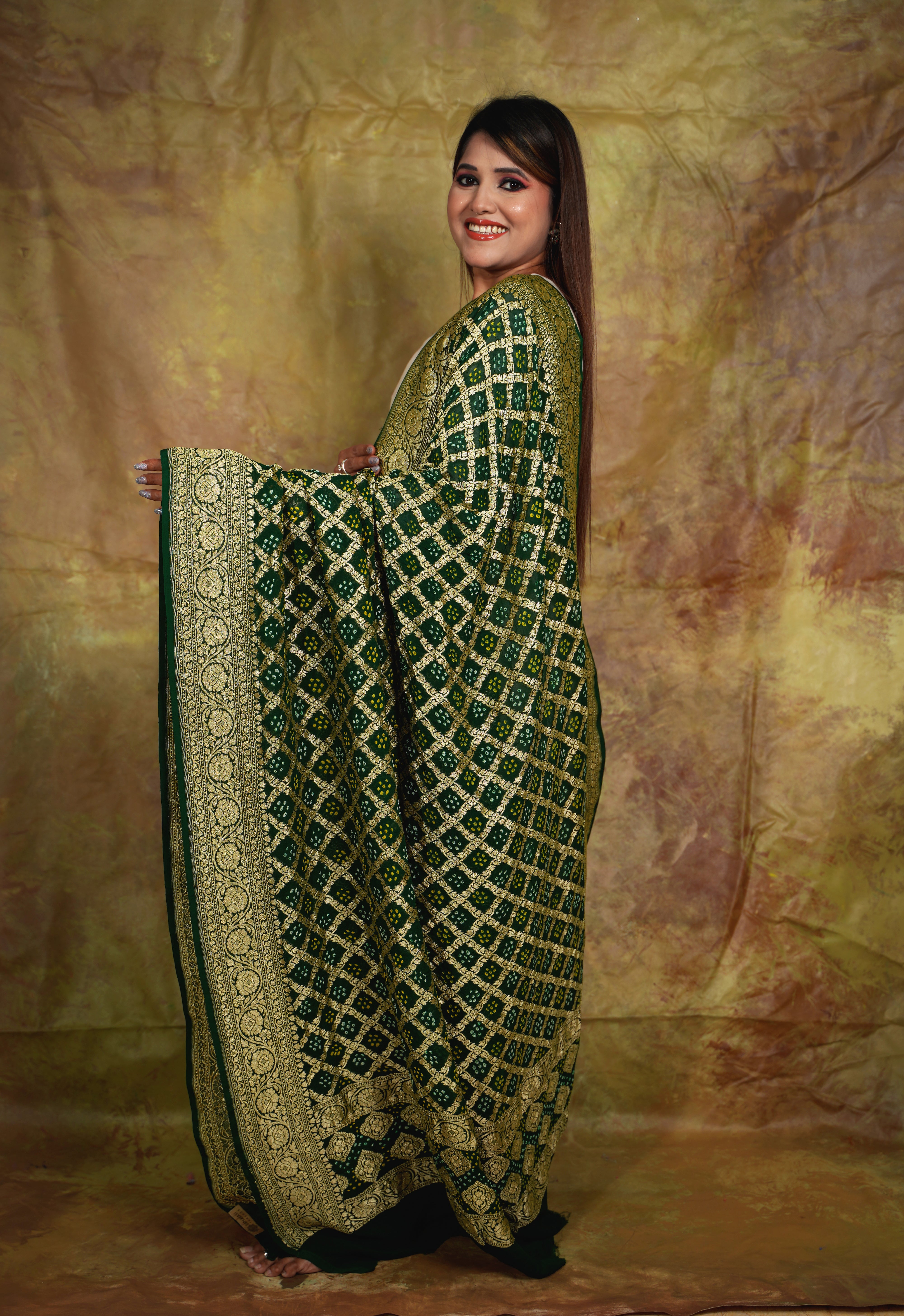 Neemzari Bandhani Dupatta