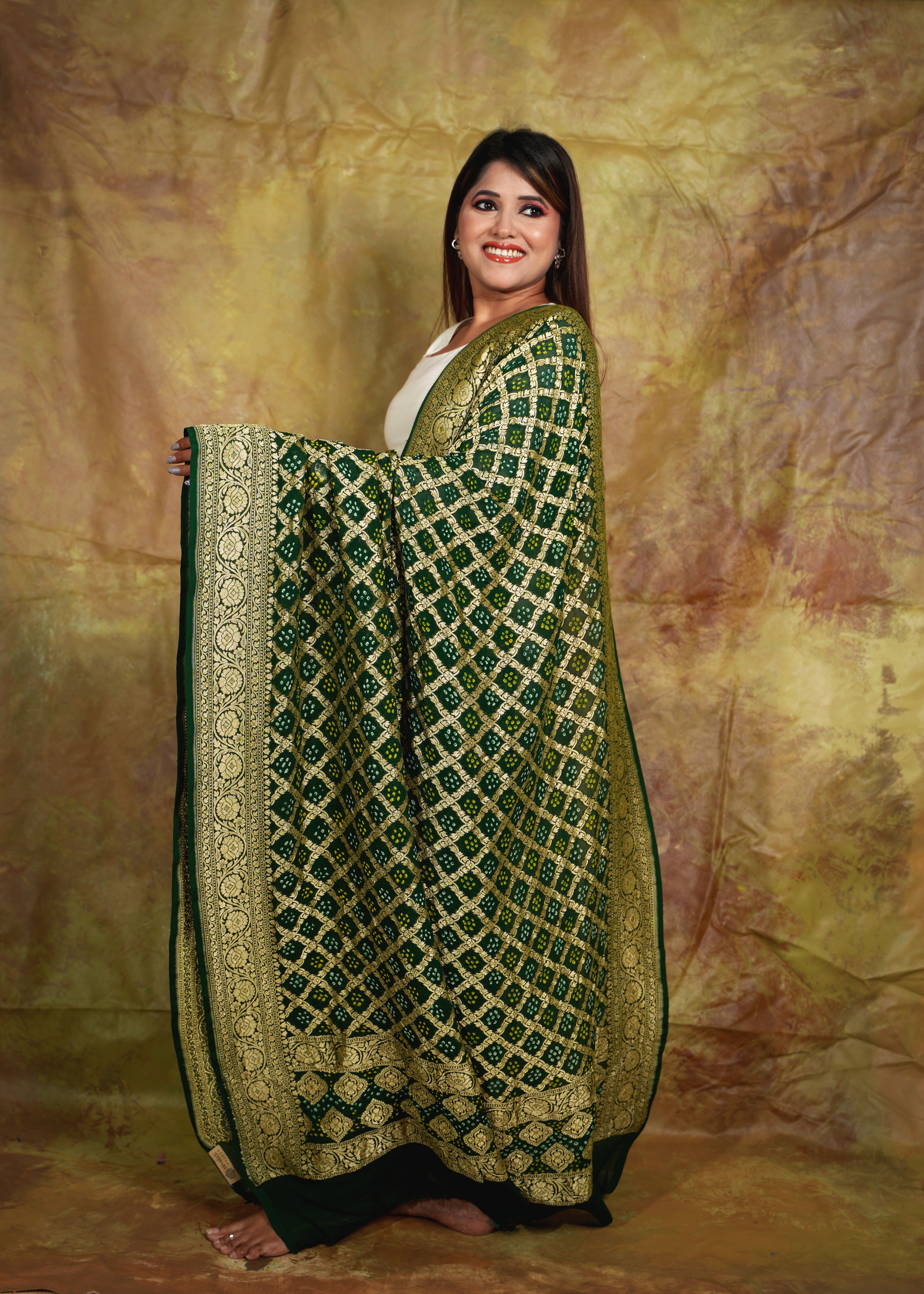 Neemzari Bandhani Dupatta