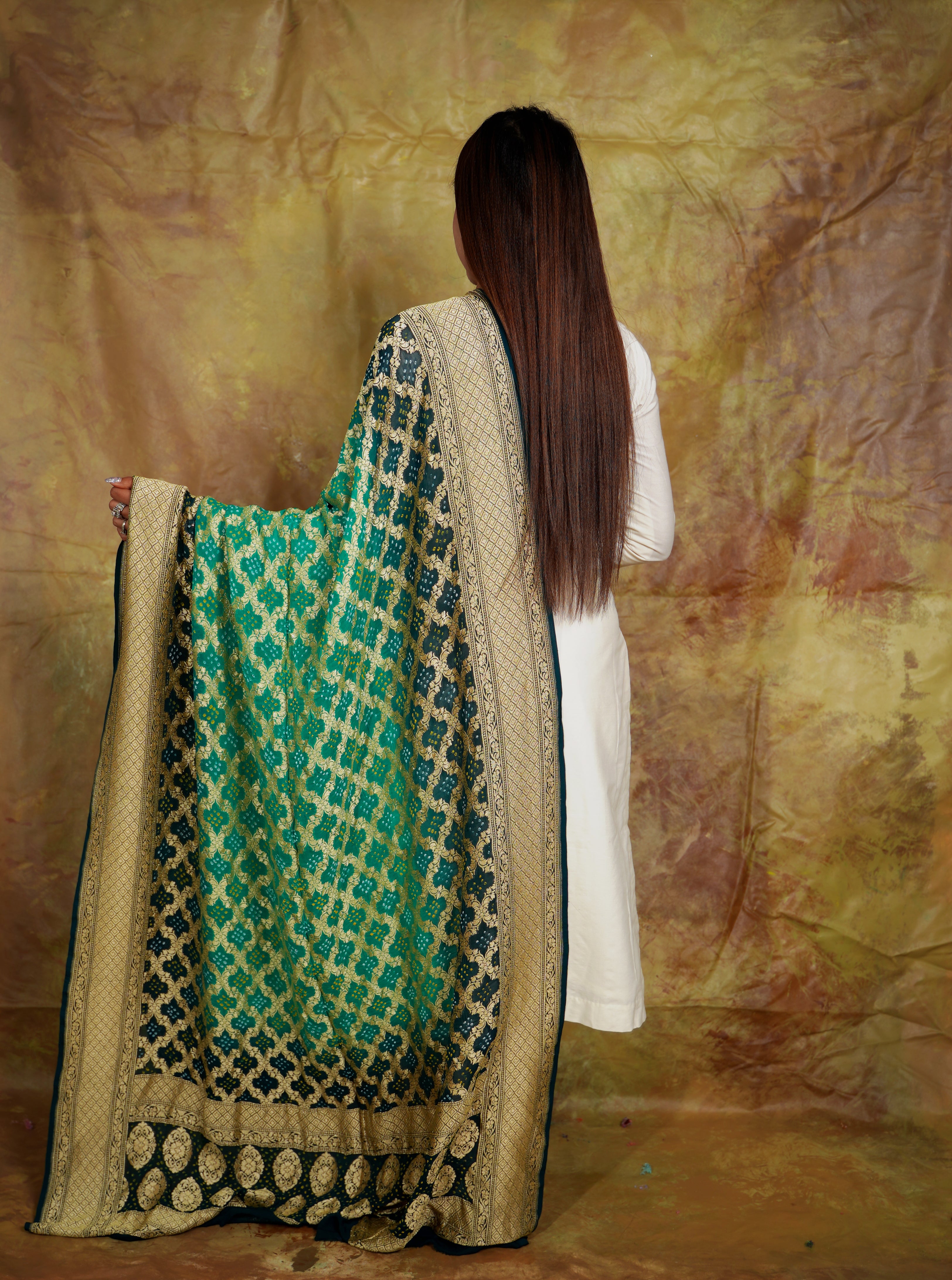 Neemzari Bandhani Dupatta
