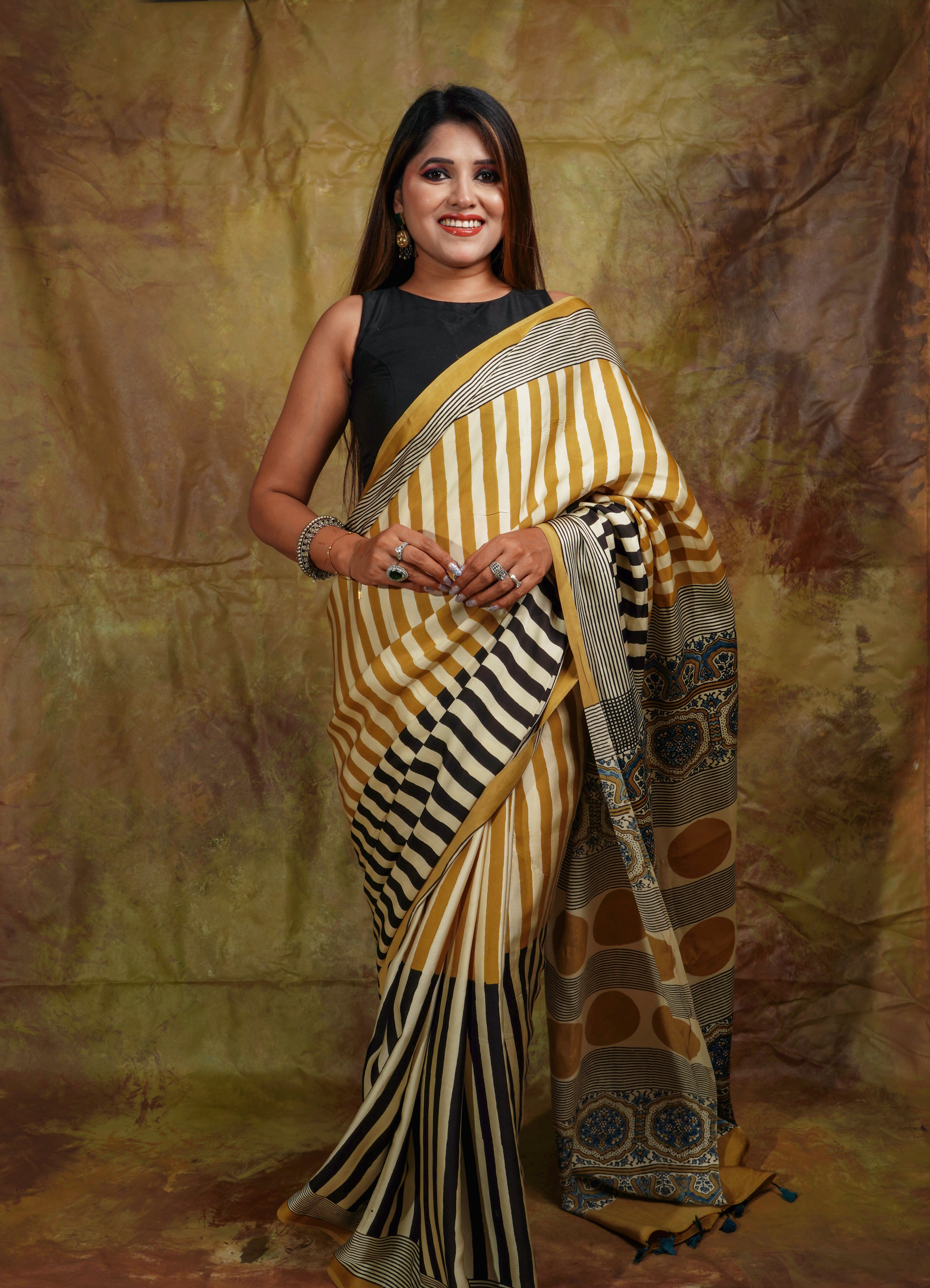 Ajrak Sarees
