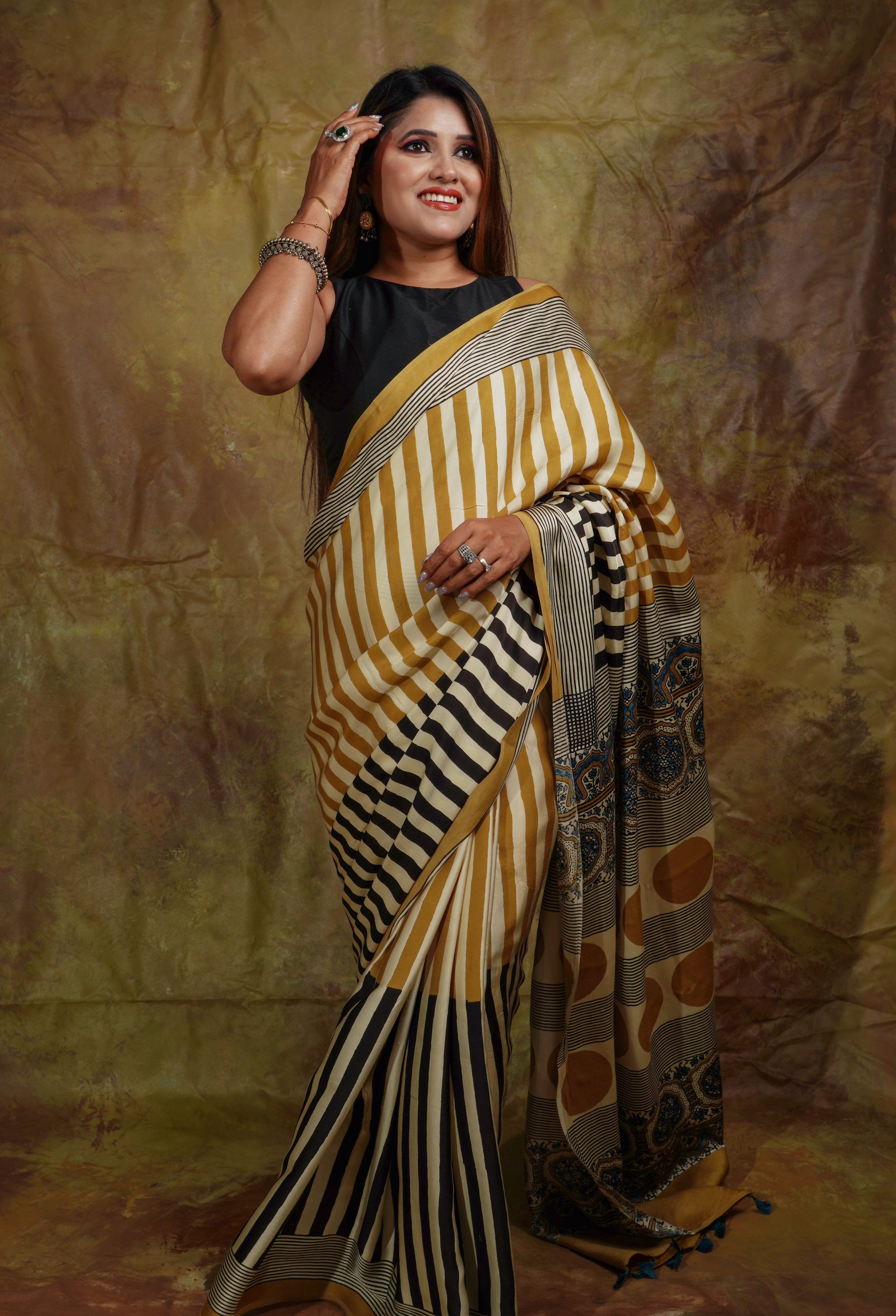 Ajrak Sarees