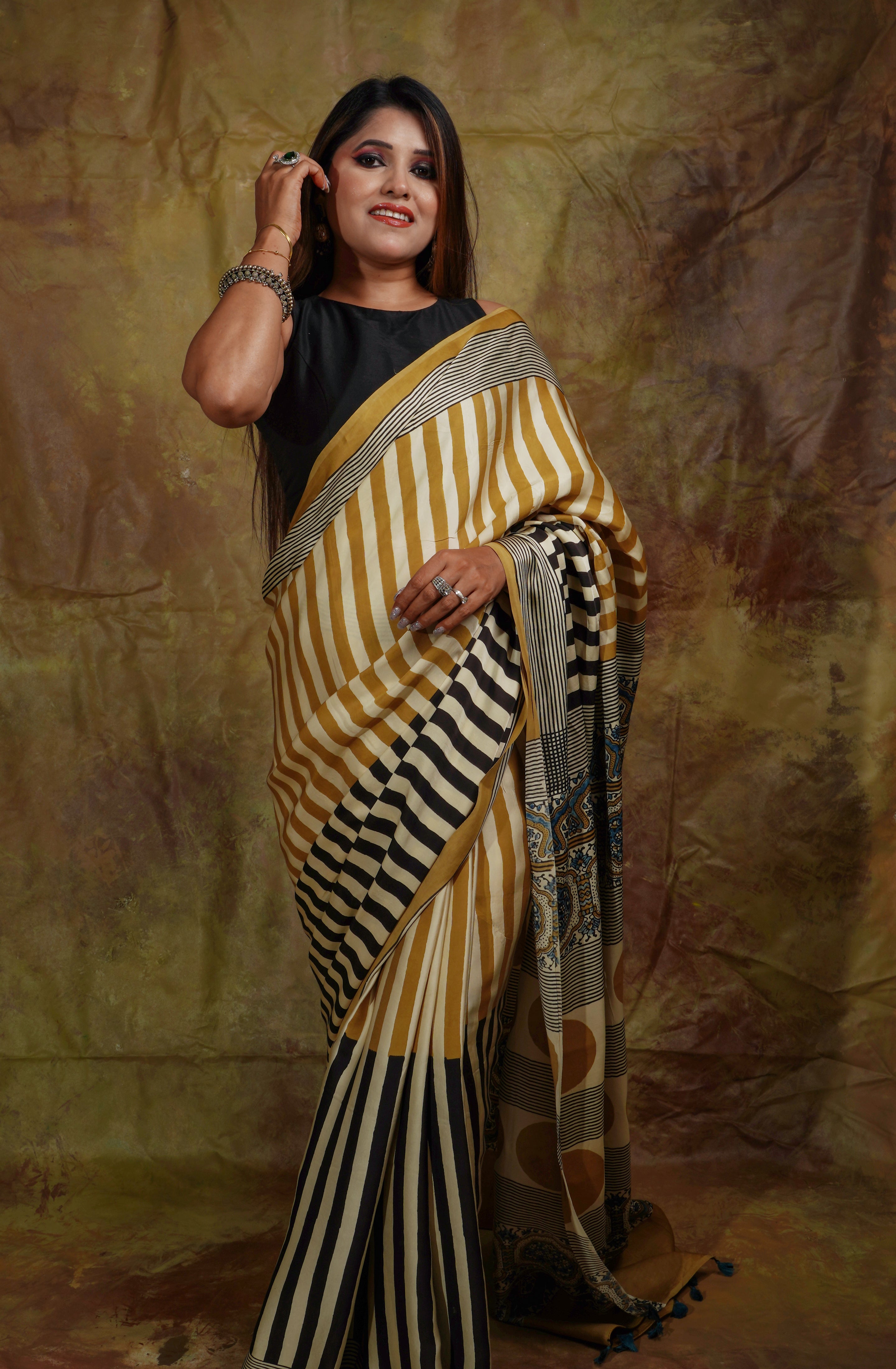 Ajrak Sarees