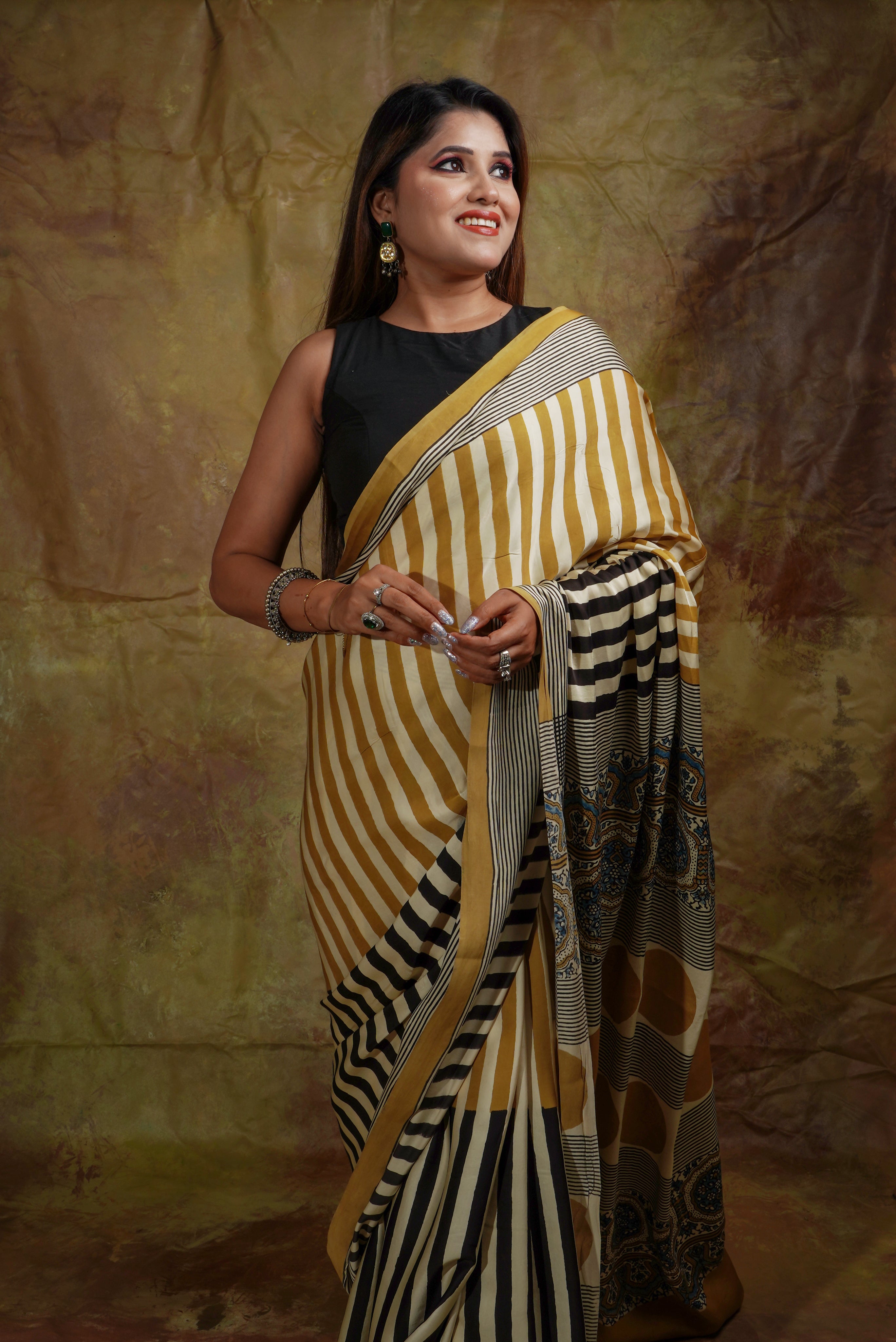 Ajrak Sarees