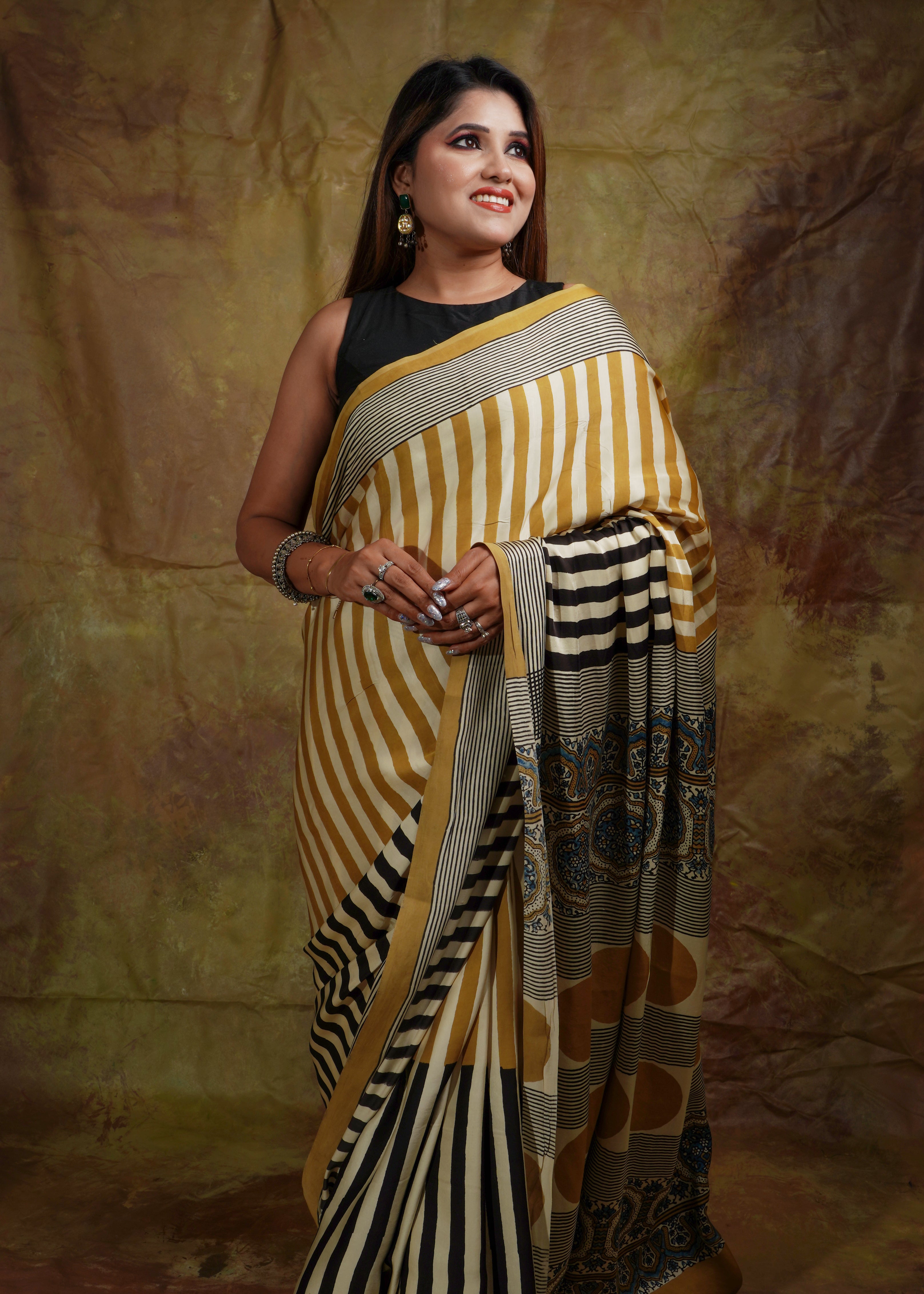 Ajrak Sarees