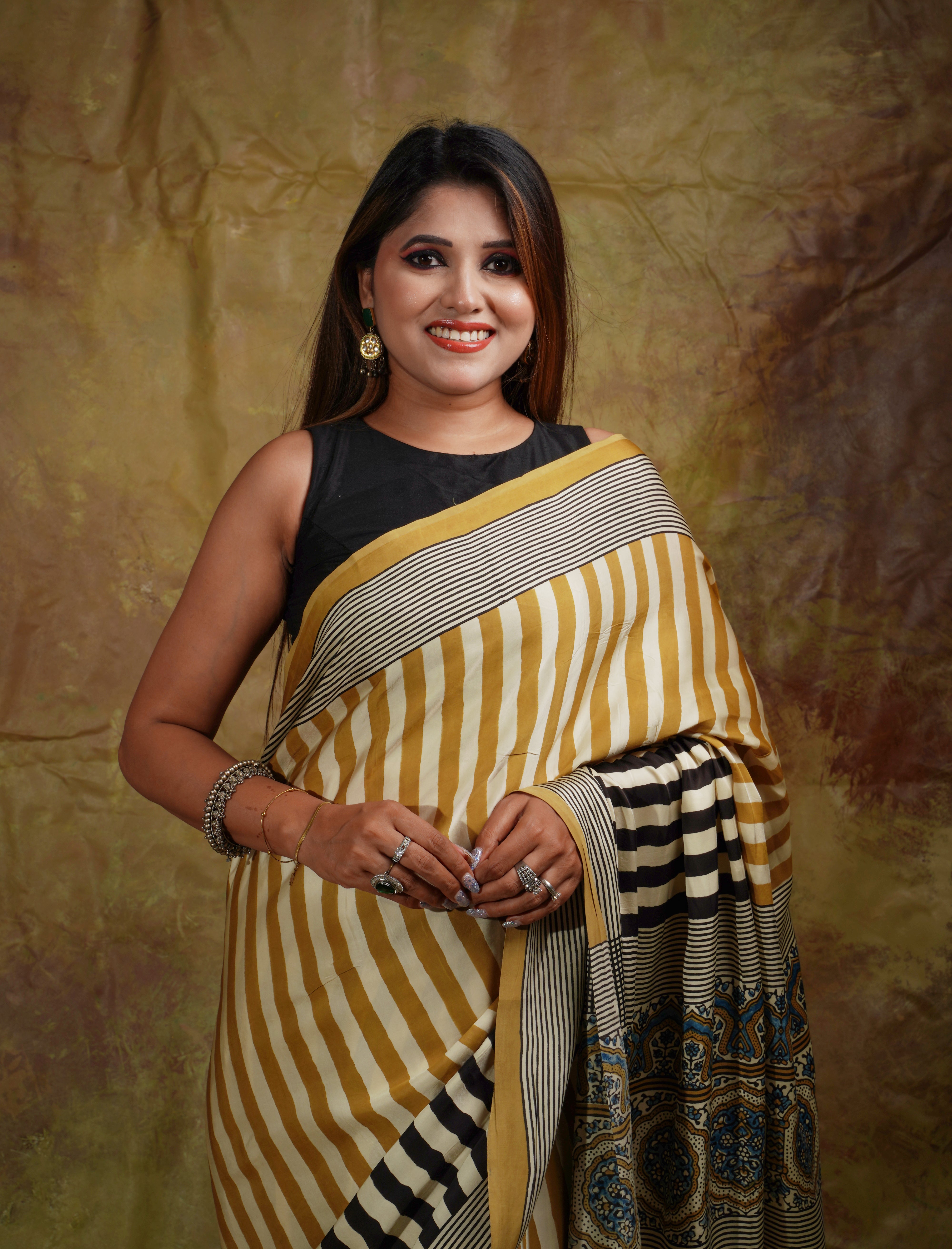 Ajrak Sarees