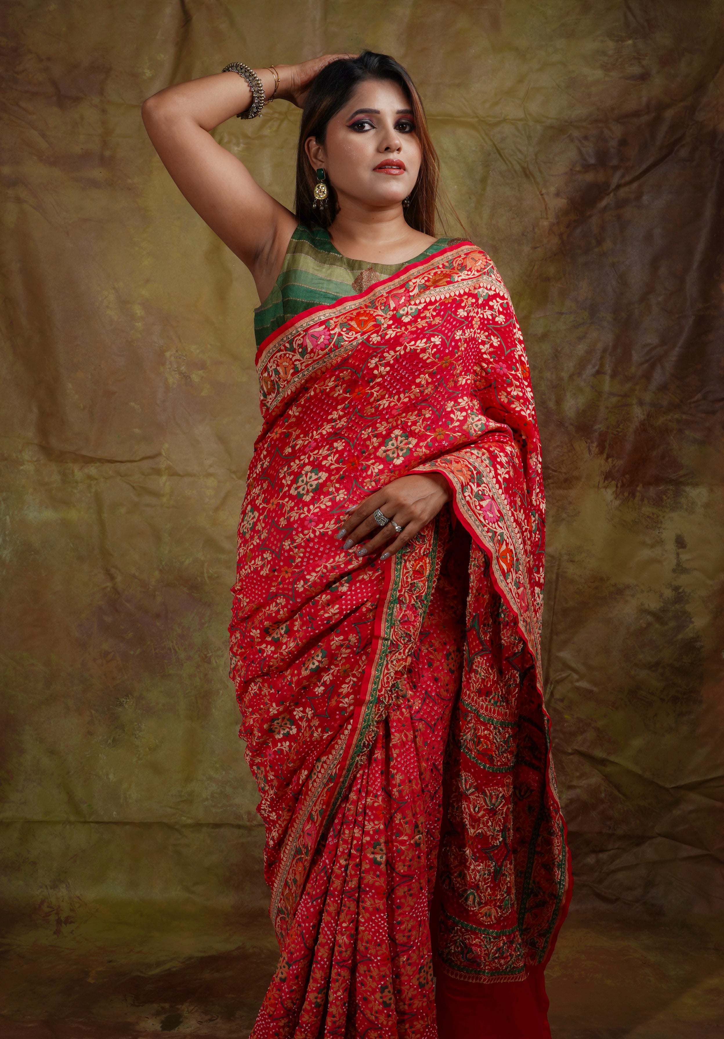 Banarasi Bandhani Saree