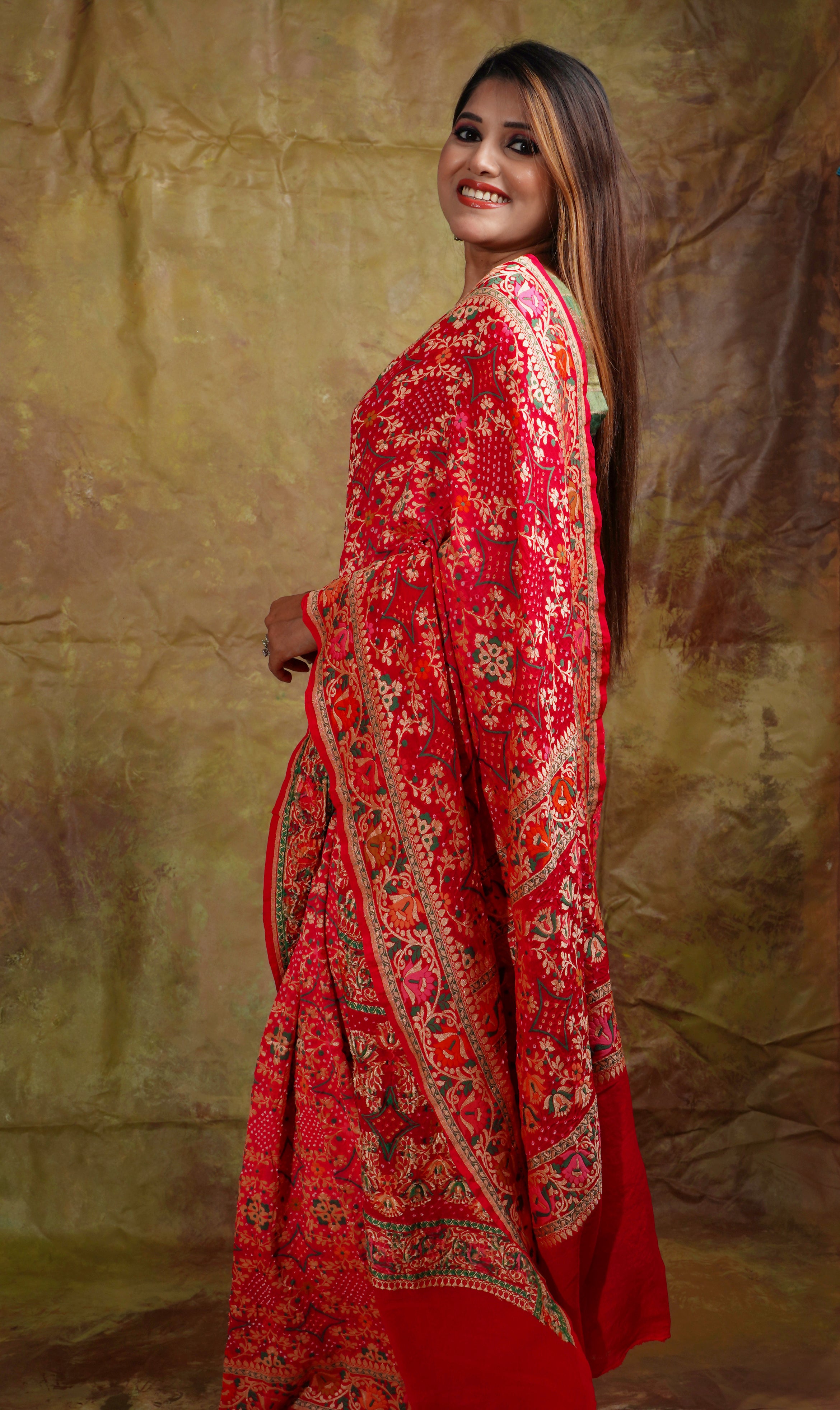Banarasi Bandhani Saree