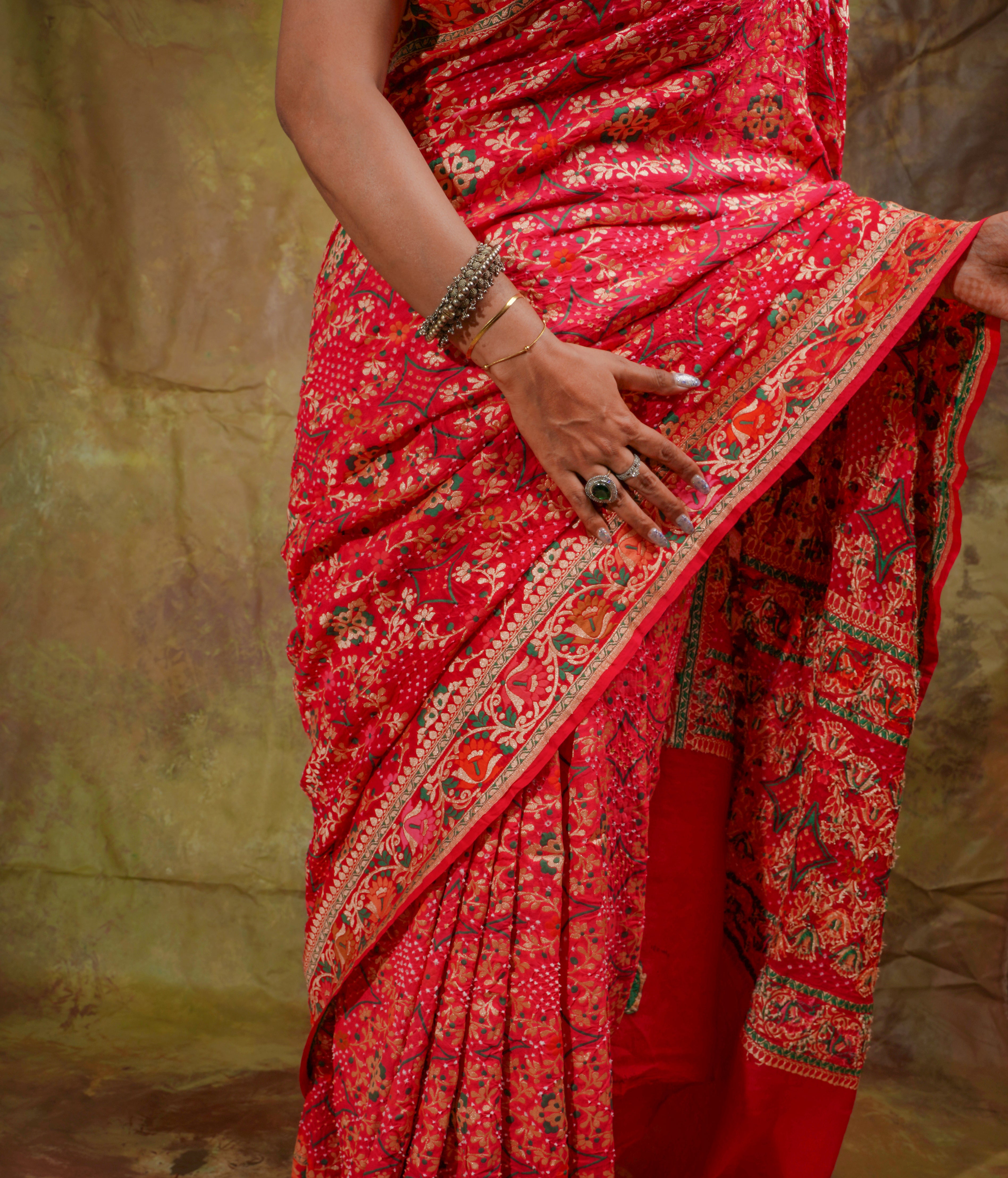 Banarasi Bandhani Saree