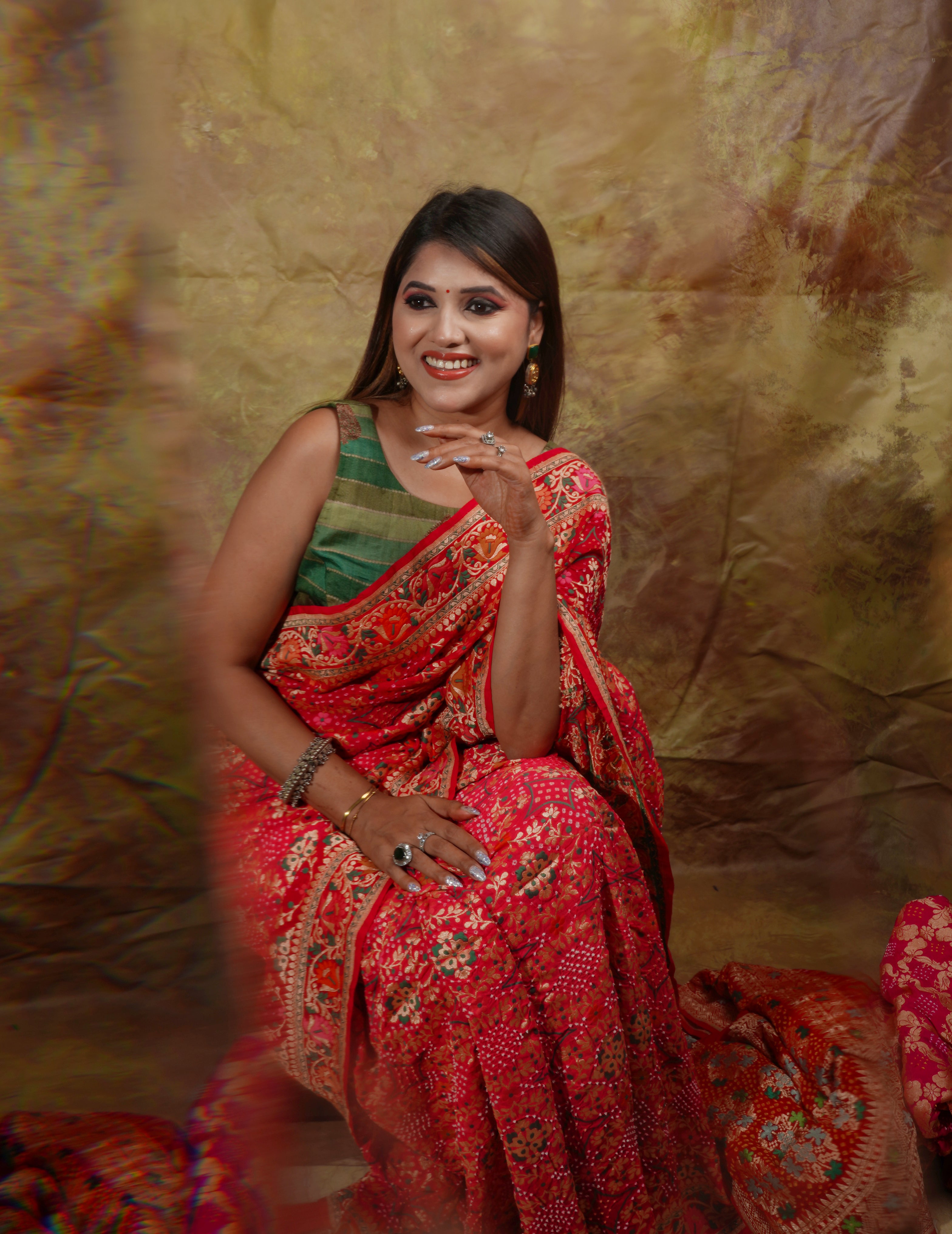 Banarasi Bandhani Saree