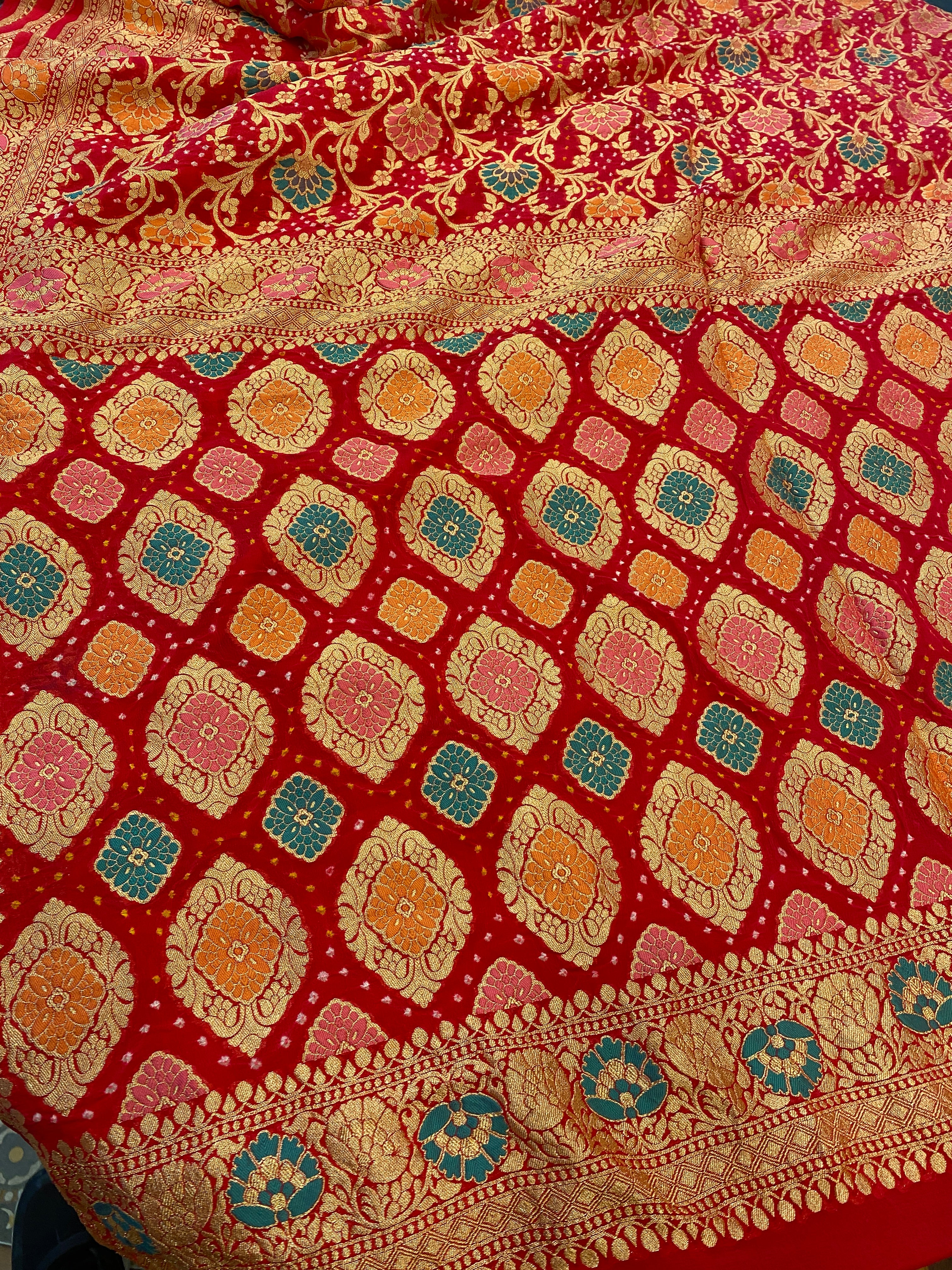 Banarasi Meenakari Banadhani Saree