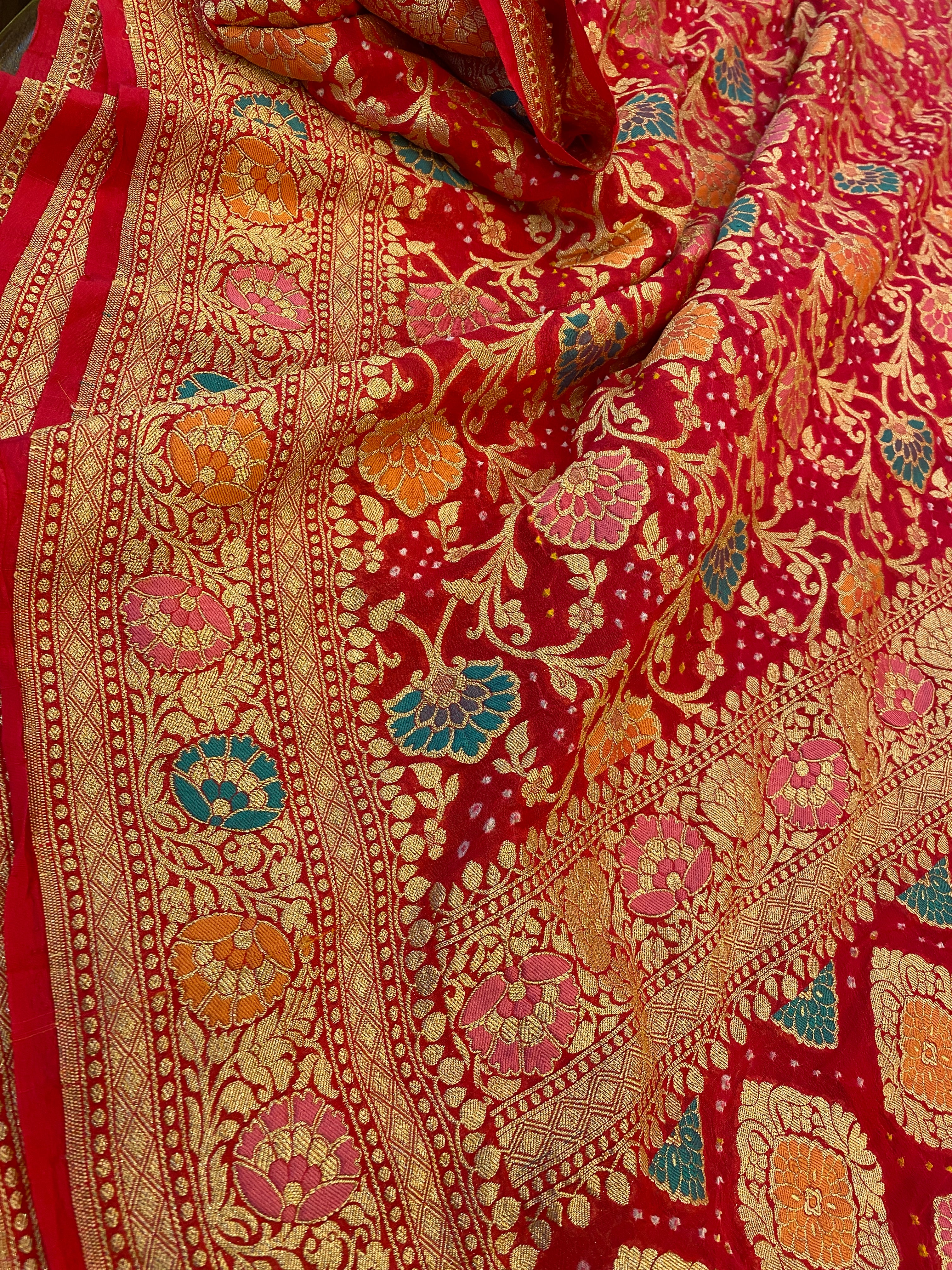 Banarasi Meenakari Banadhani Saree