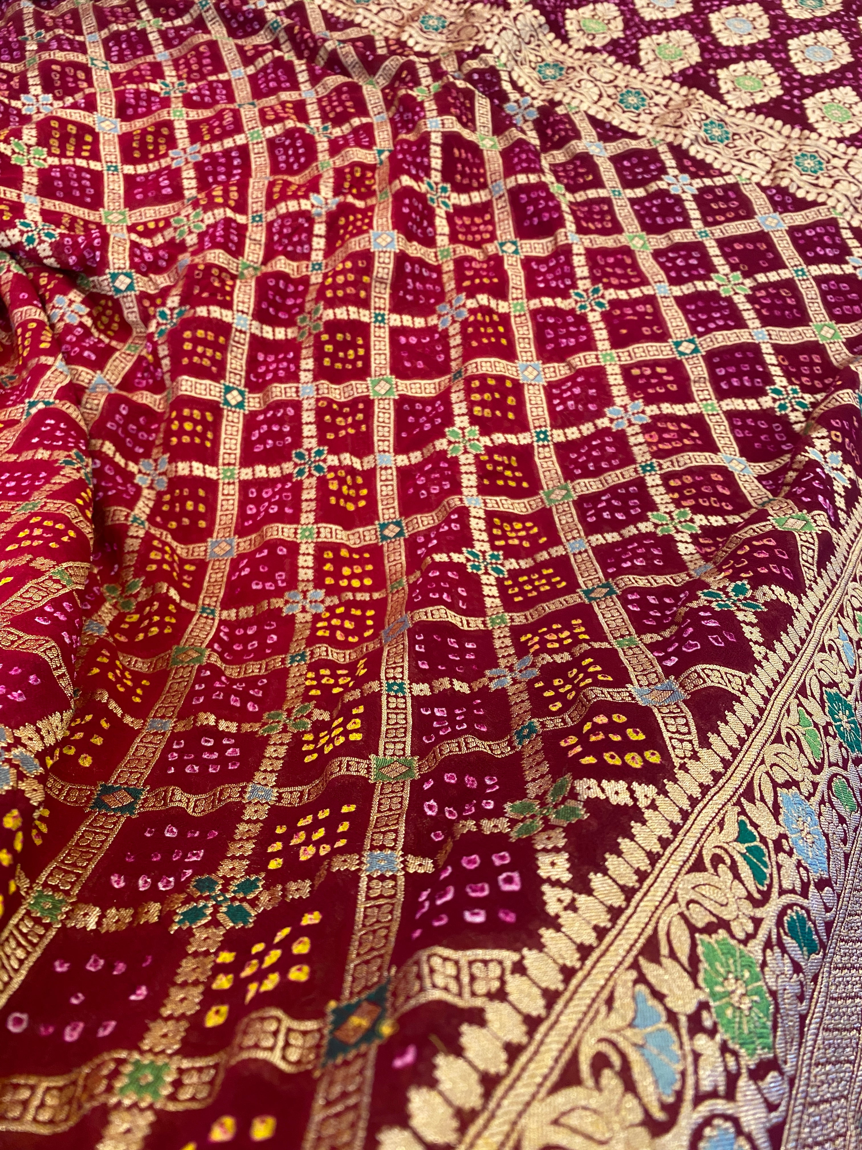 Banarasi Banadhani meenakari saree