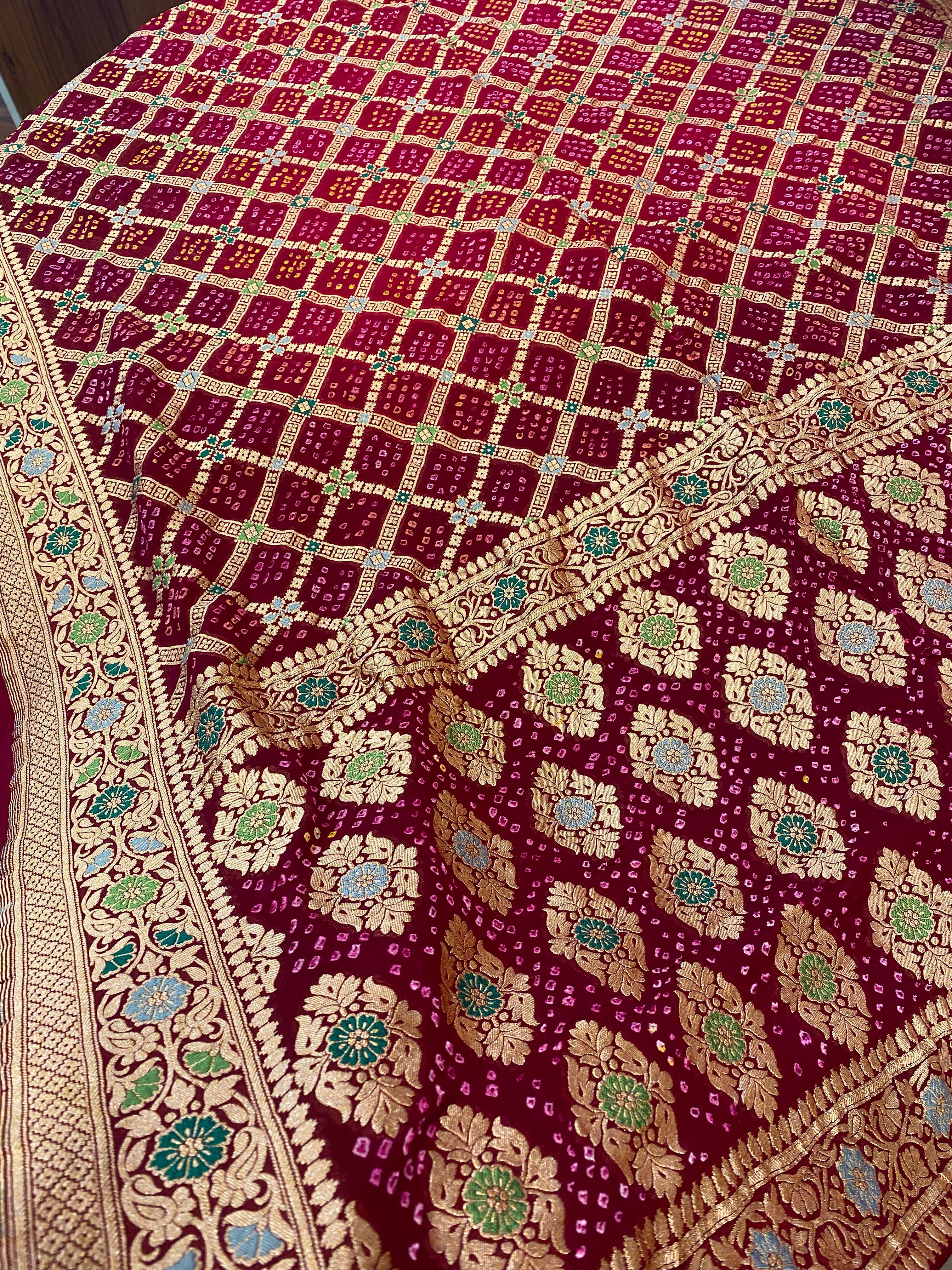 Banarasi Banadhani meenakari saree