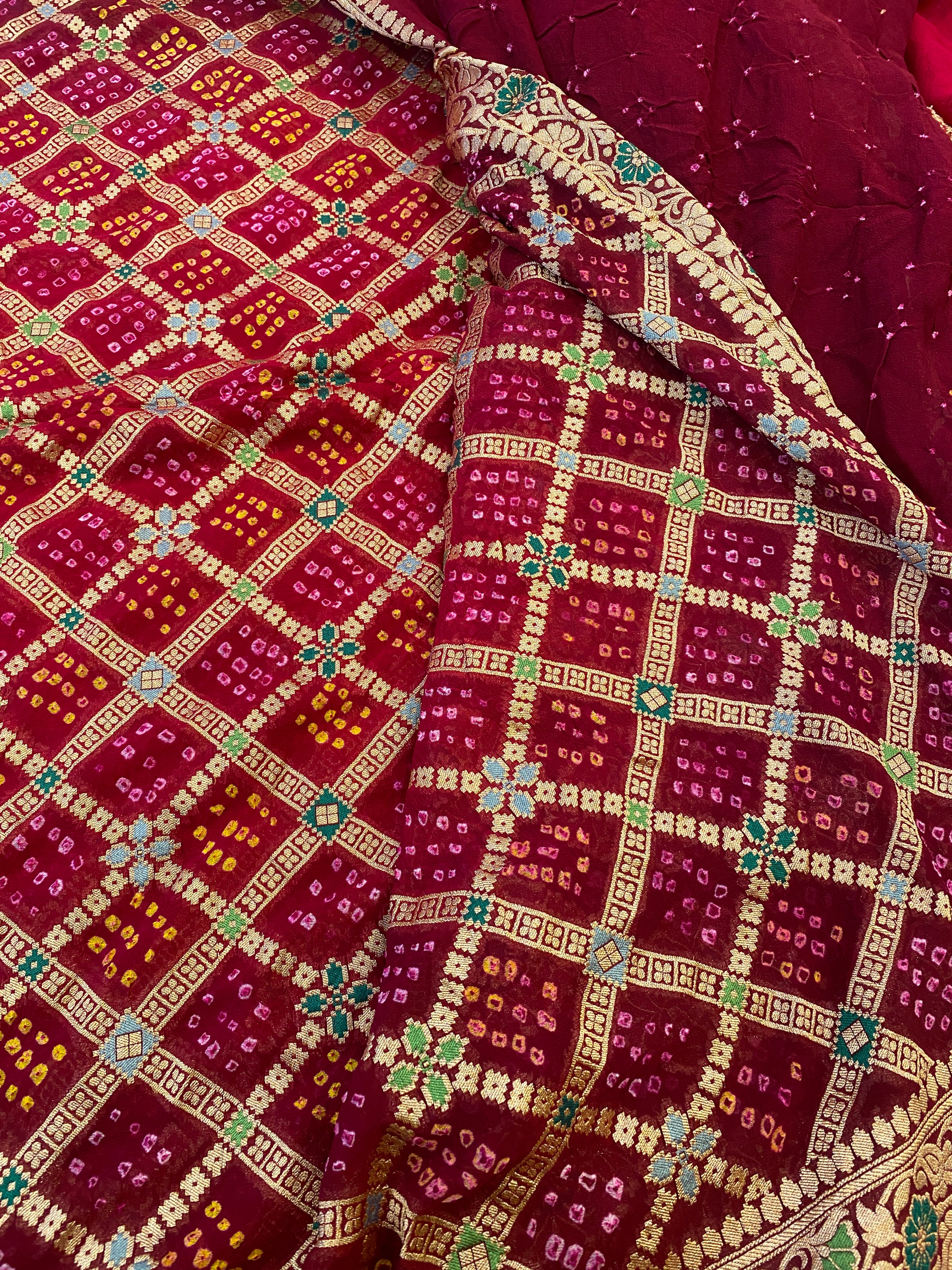 Banarasi Banadhani meenakari saree