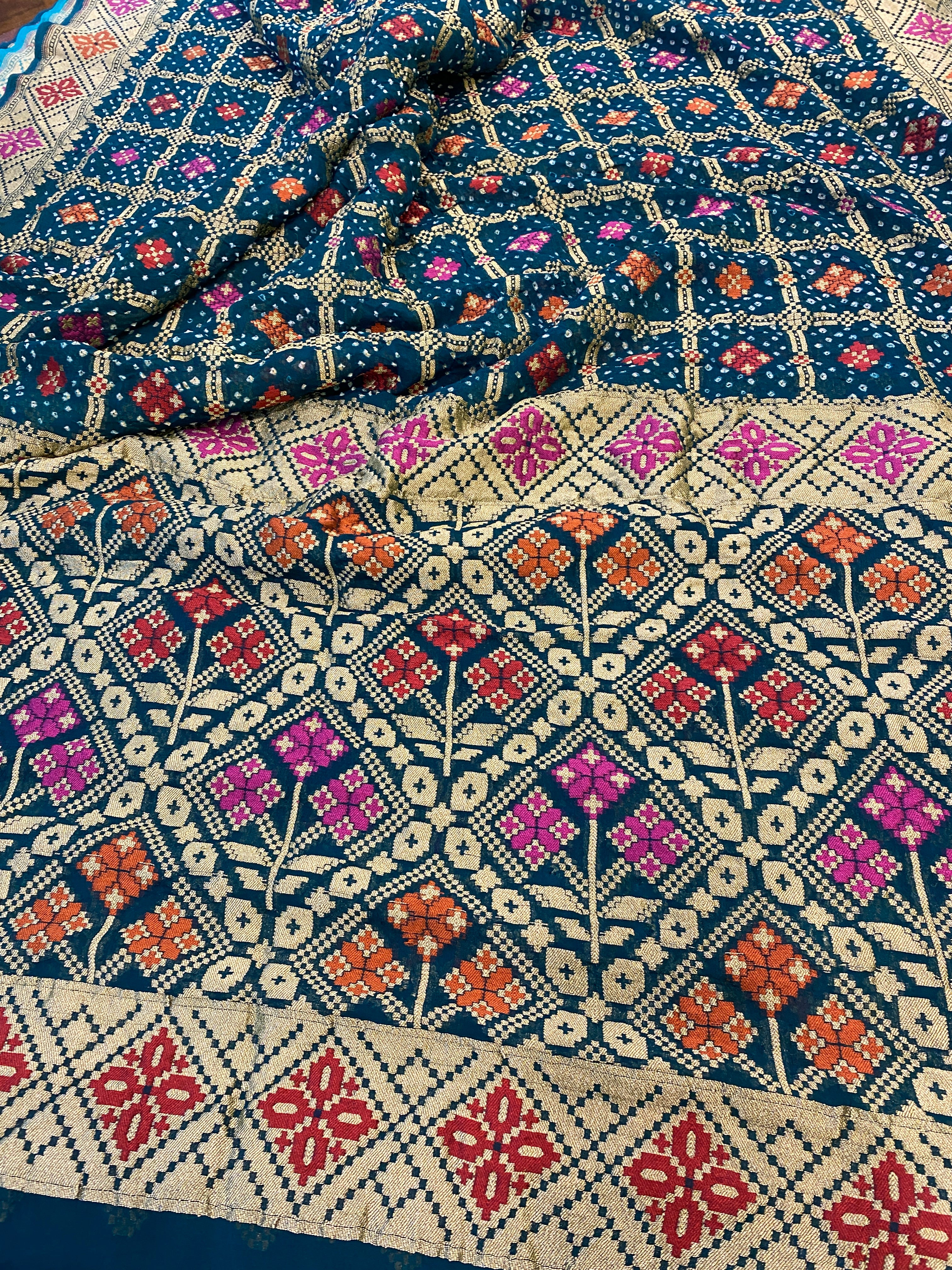Banarasi Bandhani saree