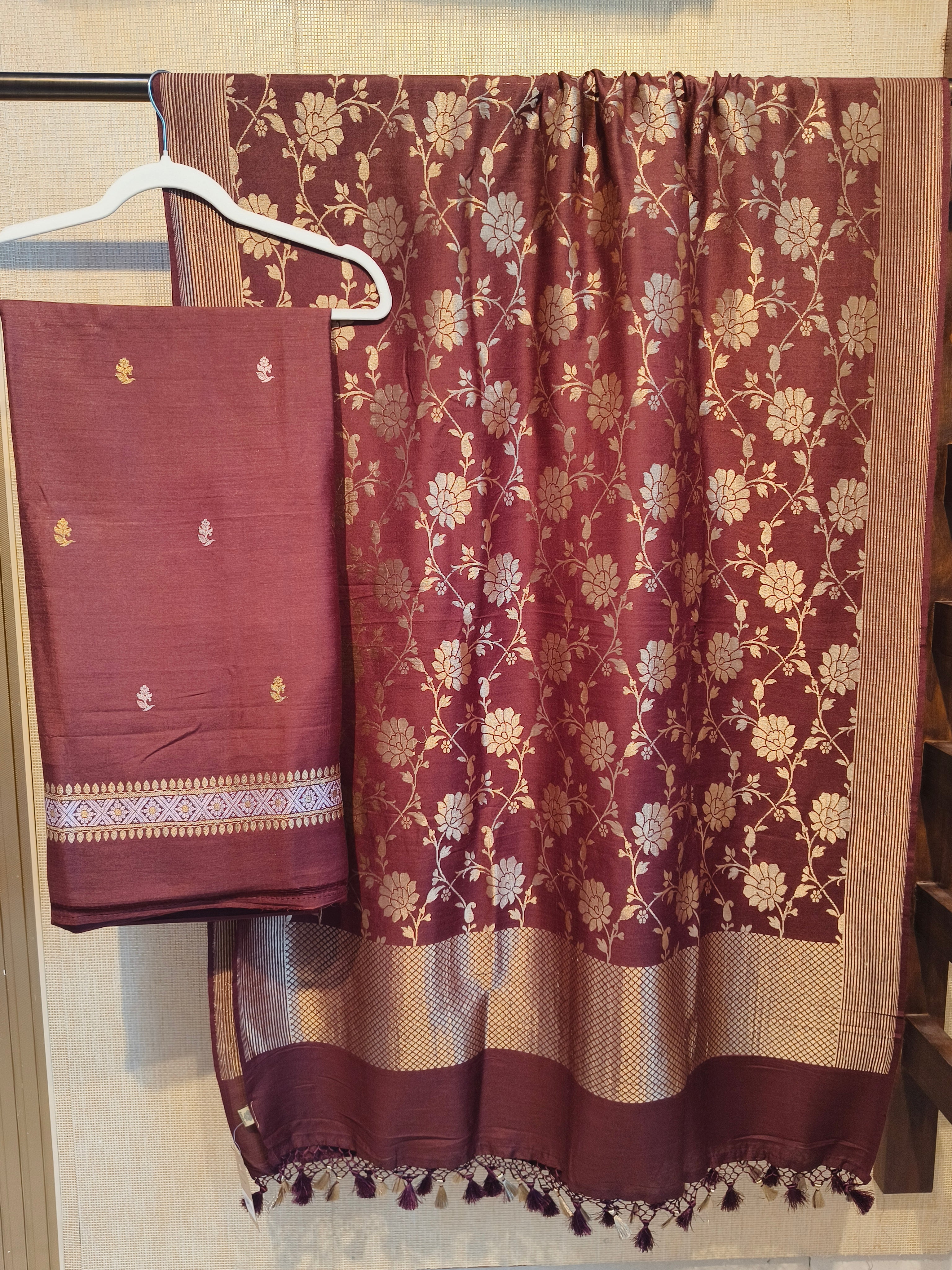 Pure Moonga Silk Suit