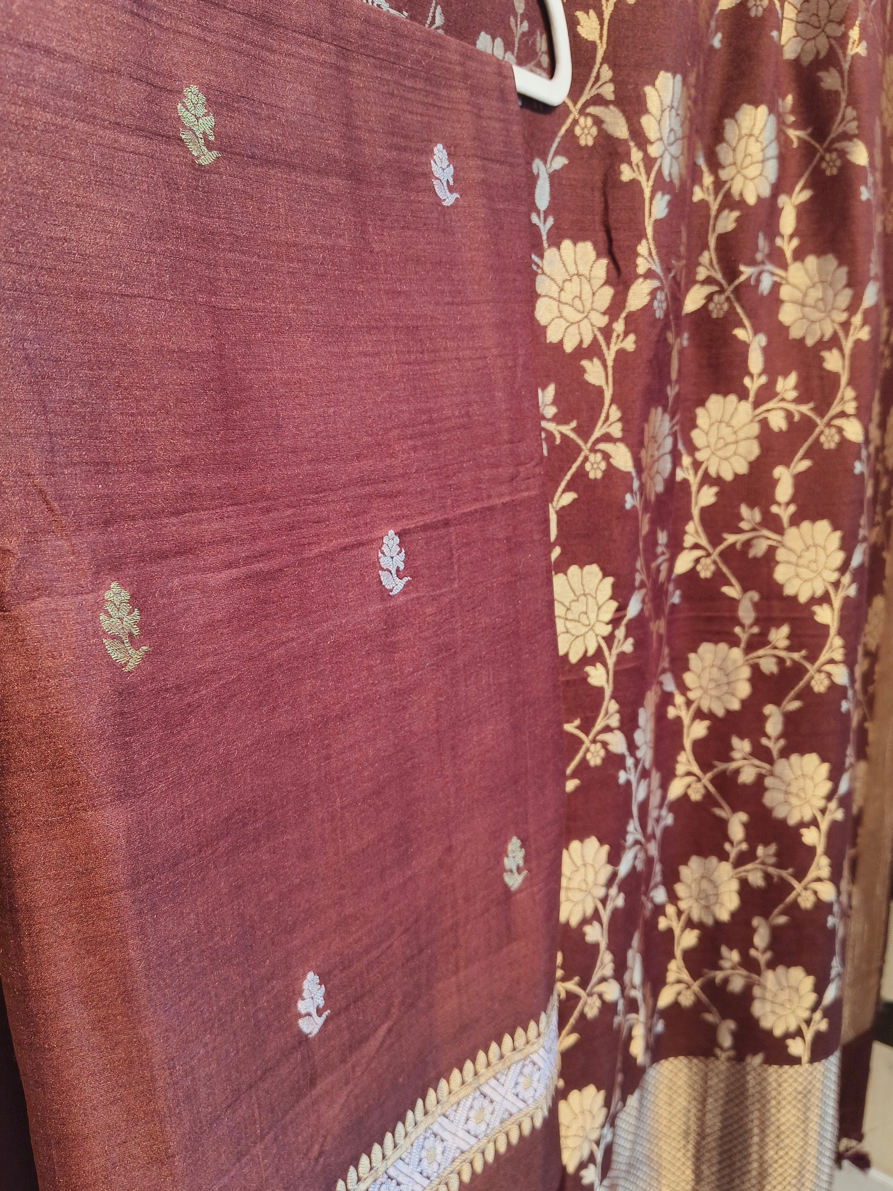 Pure Moonga Silk Suit