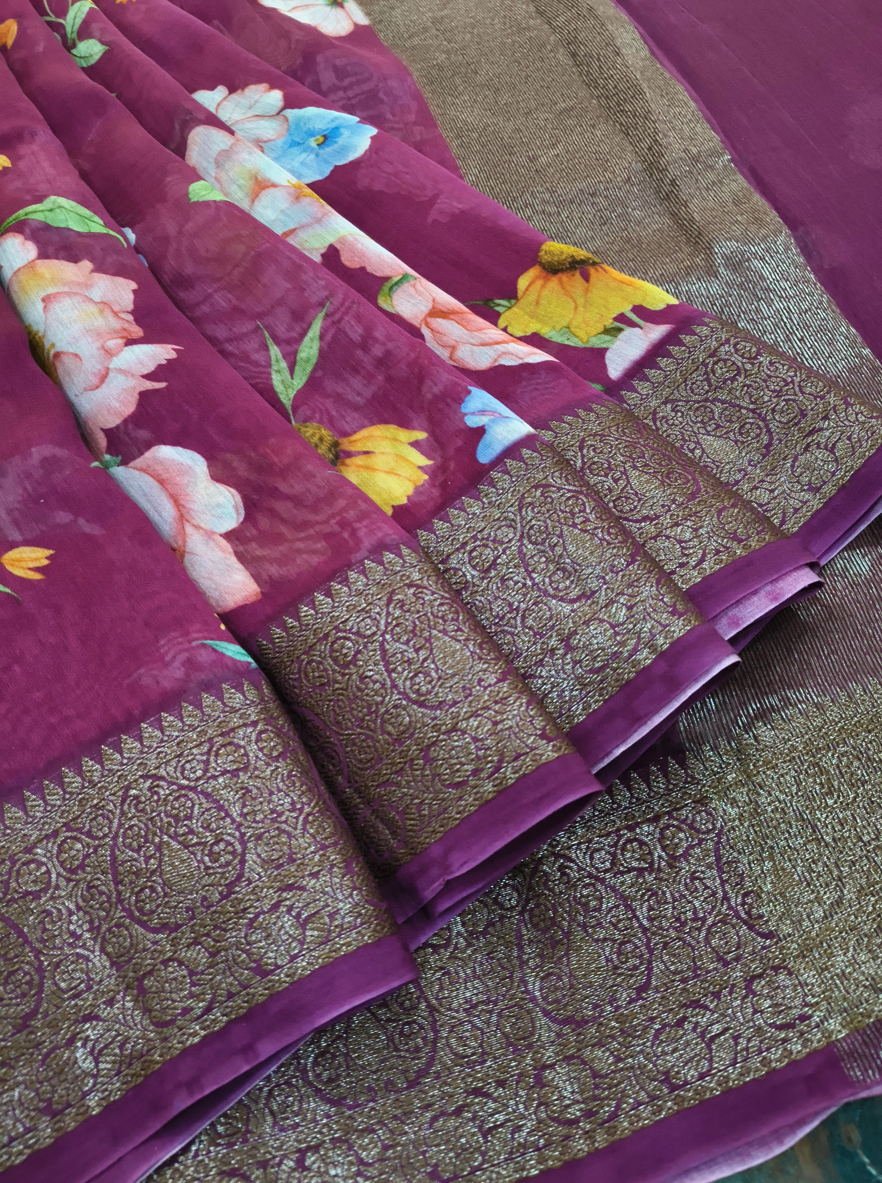 Chanderi Printed Saree