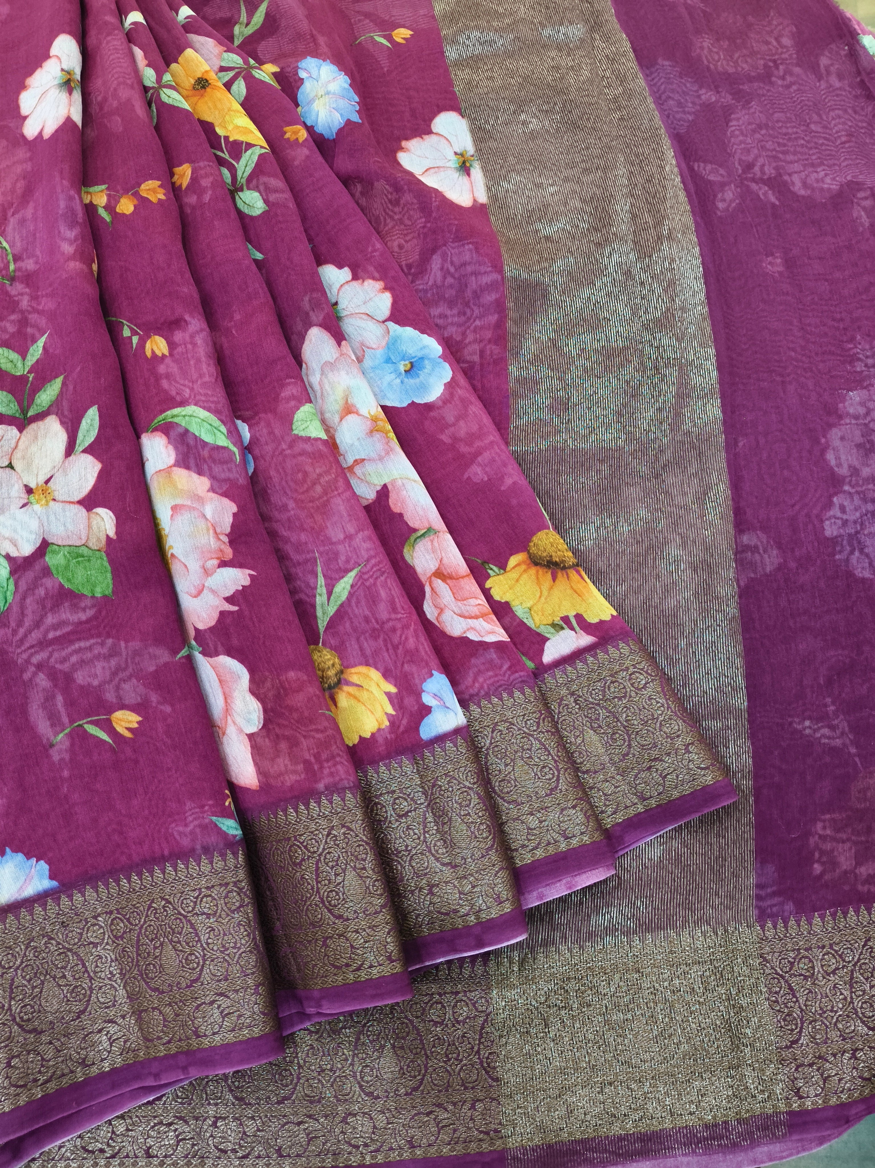 Chanderi Printed Saree
