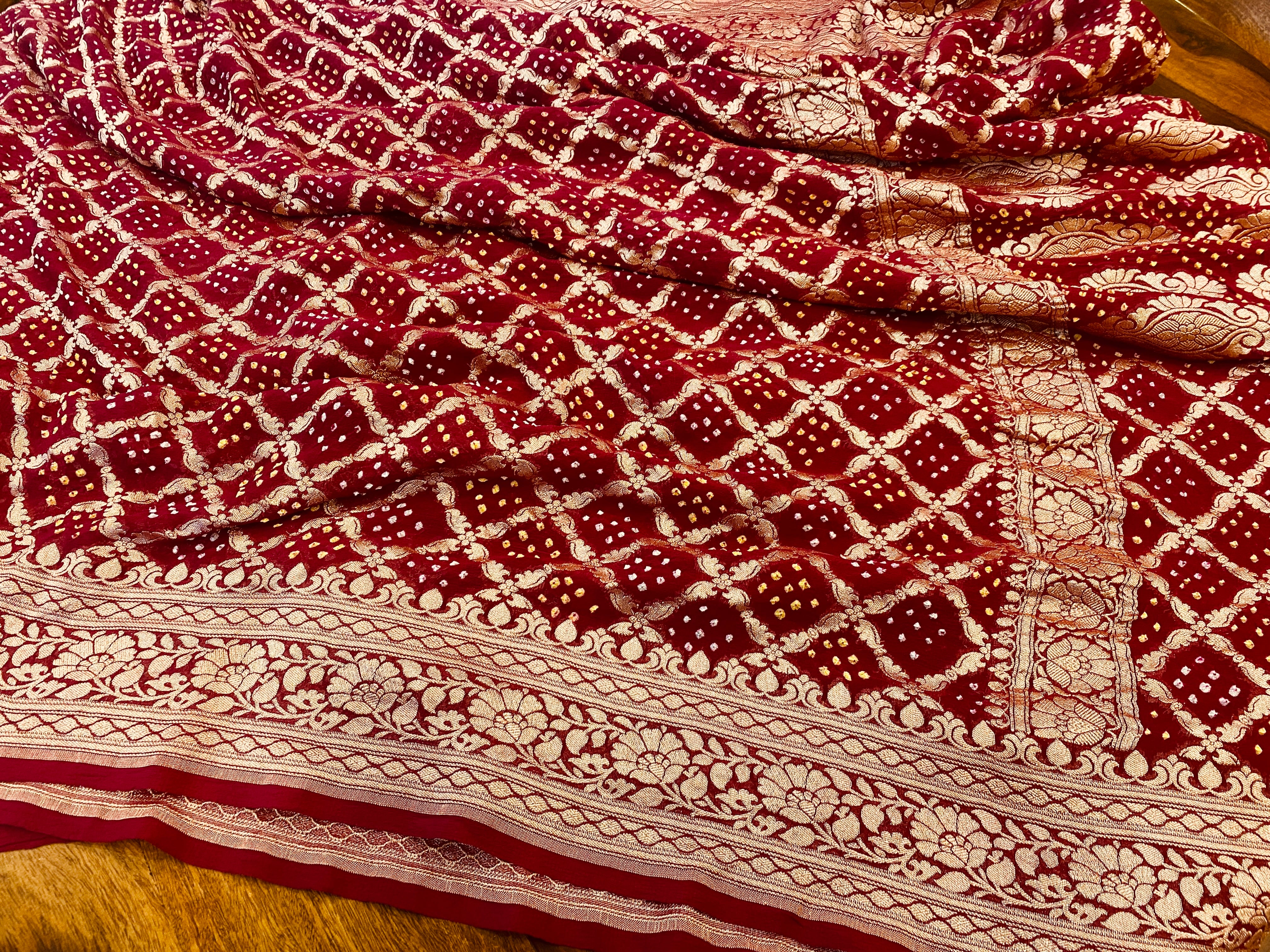 Banarasi Bandhani Saree