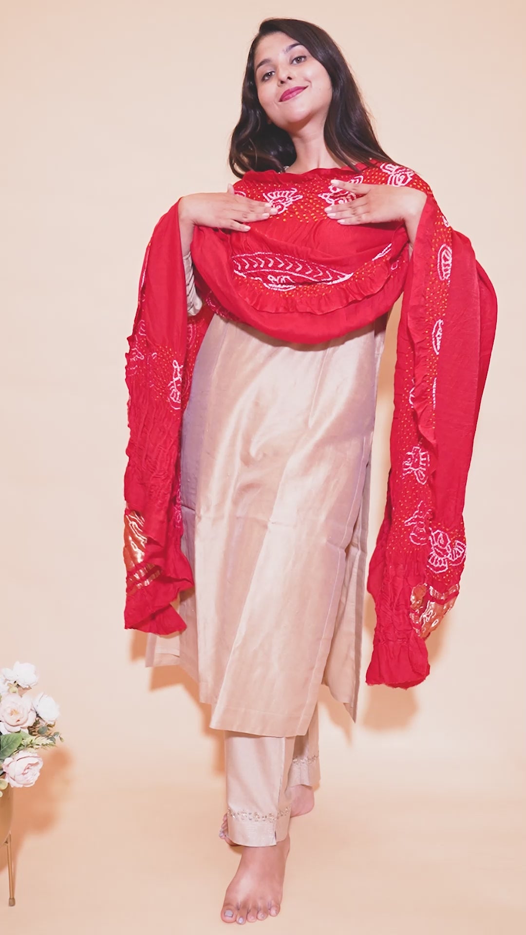 Pure Gajj Silk Ras Mandal Dupatta